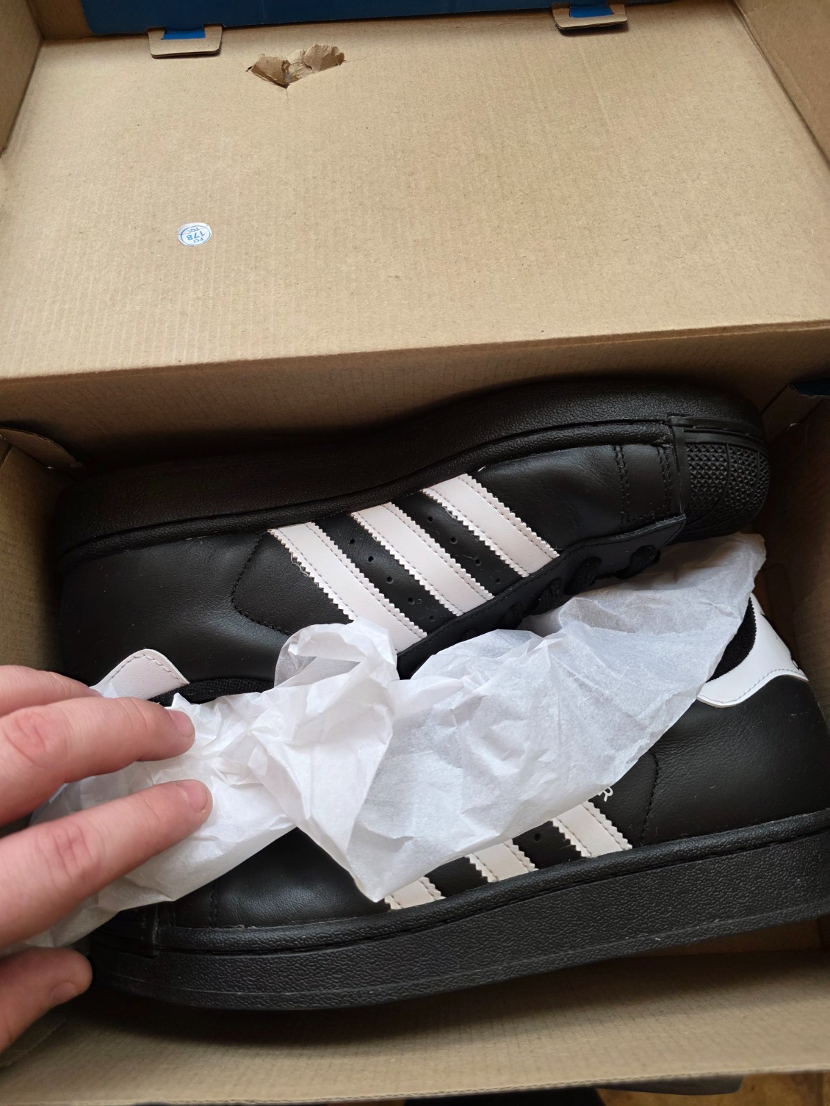 Size 8.5 – Adidas Superstar 2 Black W