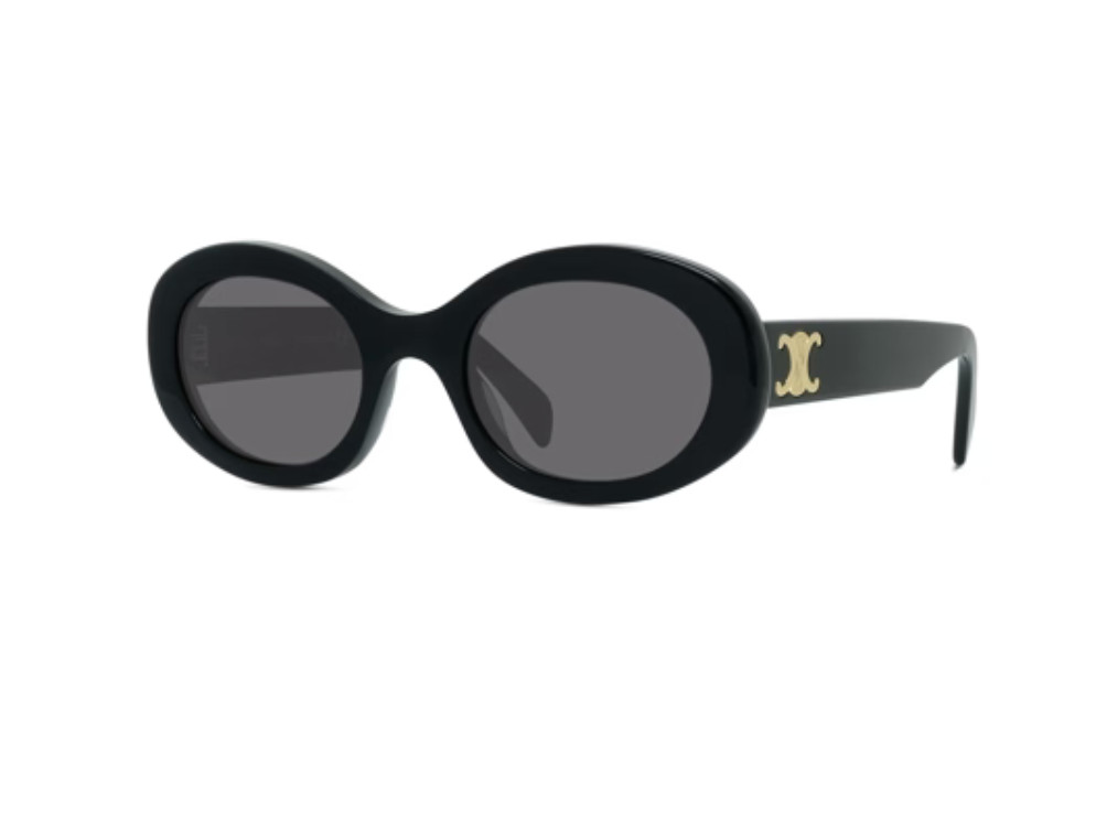 Celine CL40194U 01A 52 Black Smoke Organic Sunglasses CL40194U