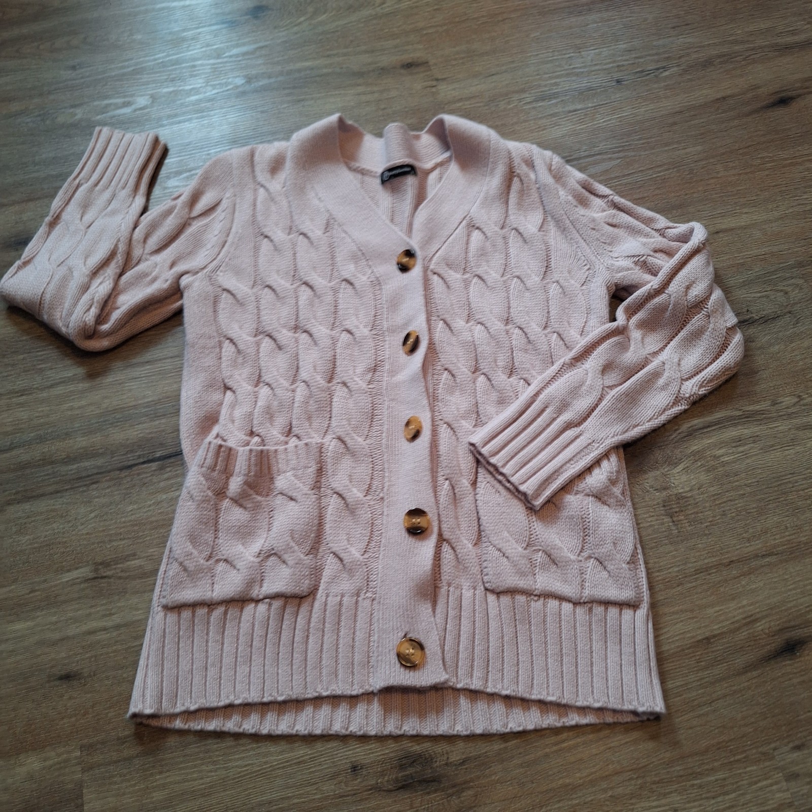 Womens Cable Knit Cardigan S Old Money Cabin Outdoor Fisherman Preppy Layers