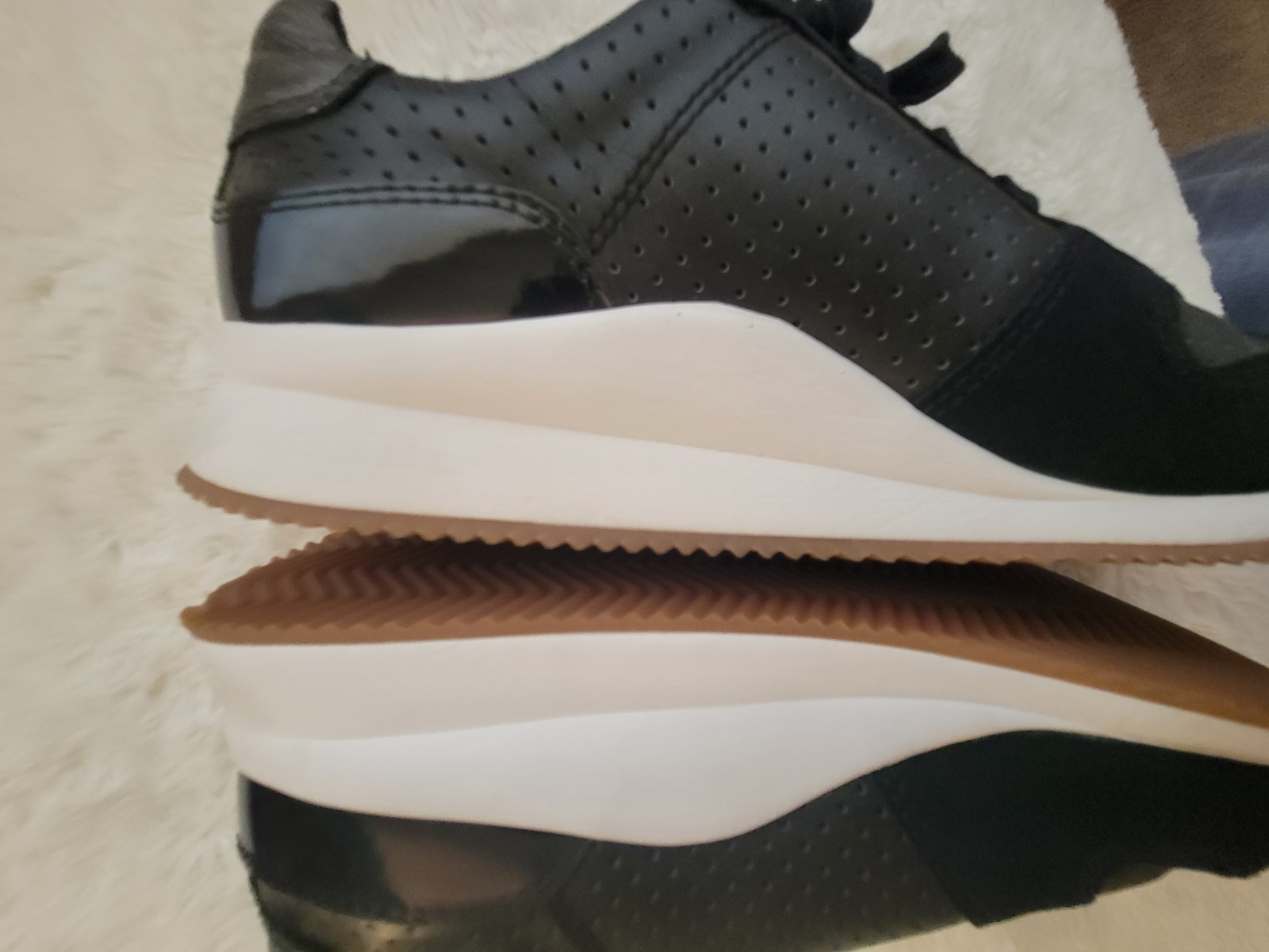 Aetrex Daphne Sneakers Leather/Suede Black Women’s Size 8