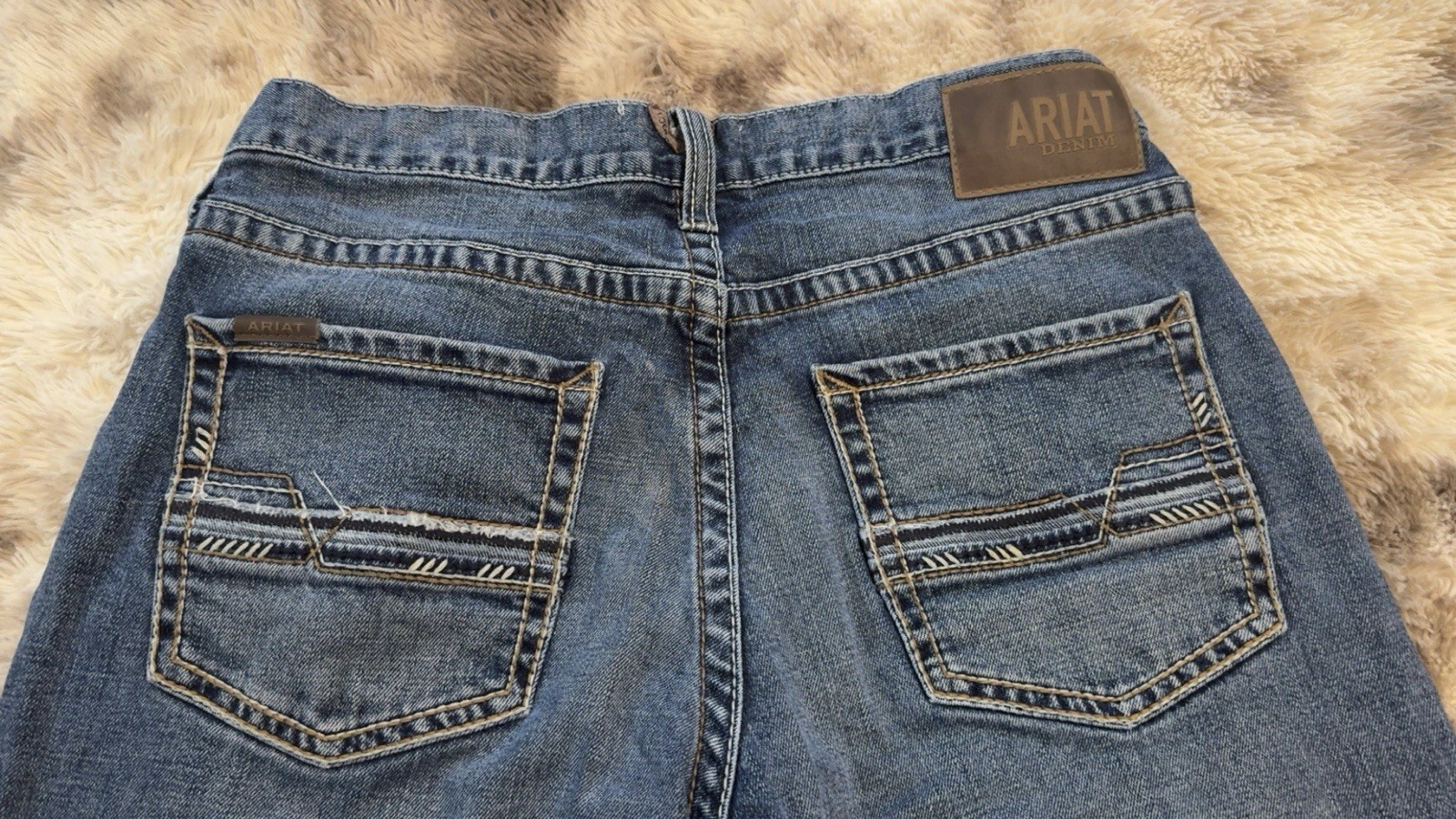 Ariat Men’s M5 Straight Fit Straight Leg Blue Jeans 33×32