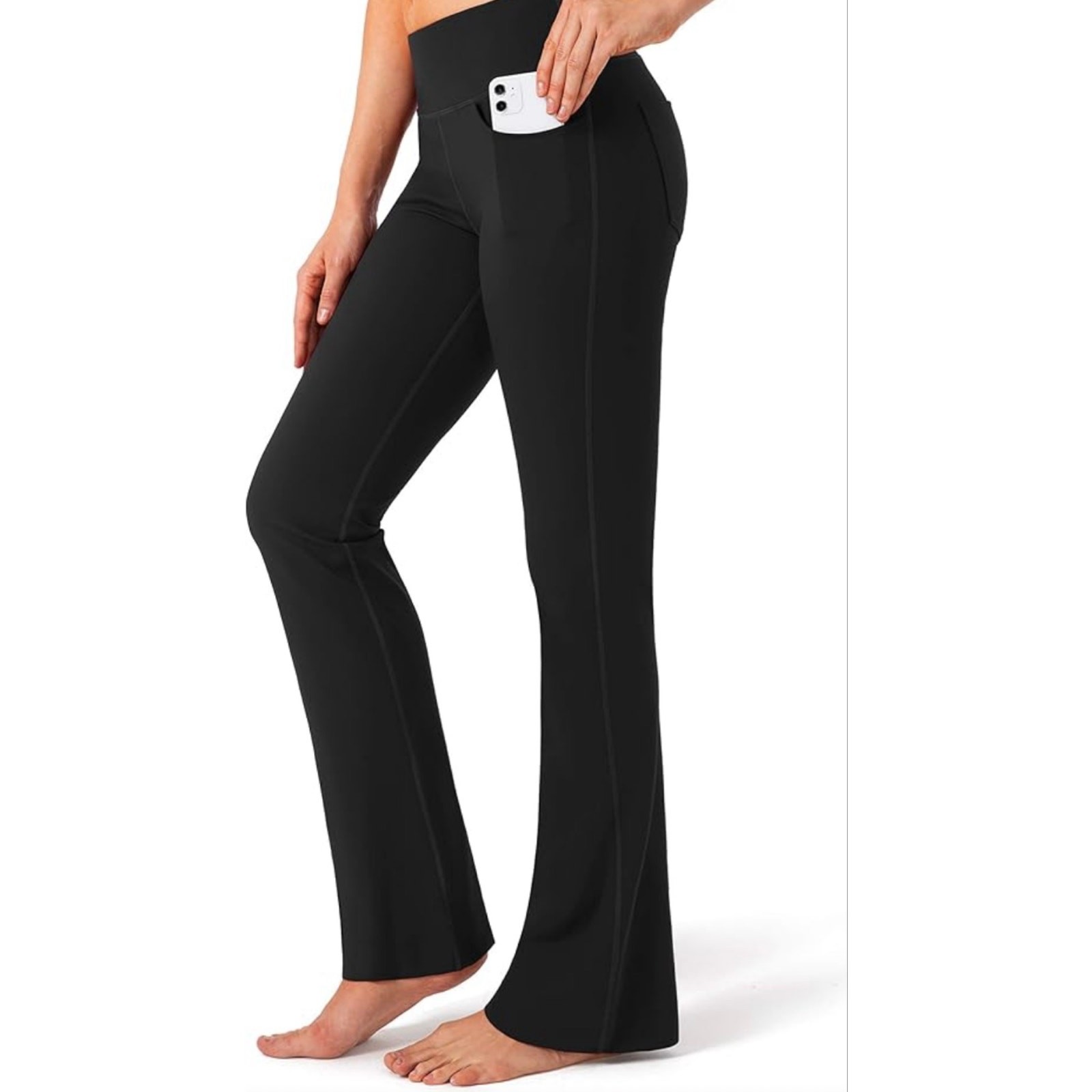 Jockey Yoga Pants High Rise Flared Boot Cut Tummy Control Side Pockets