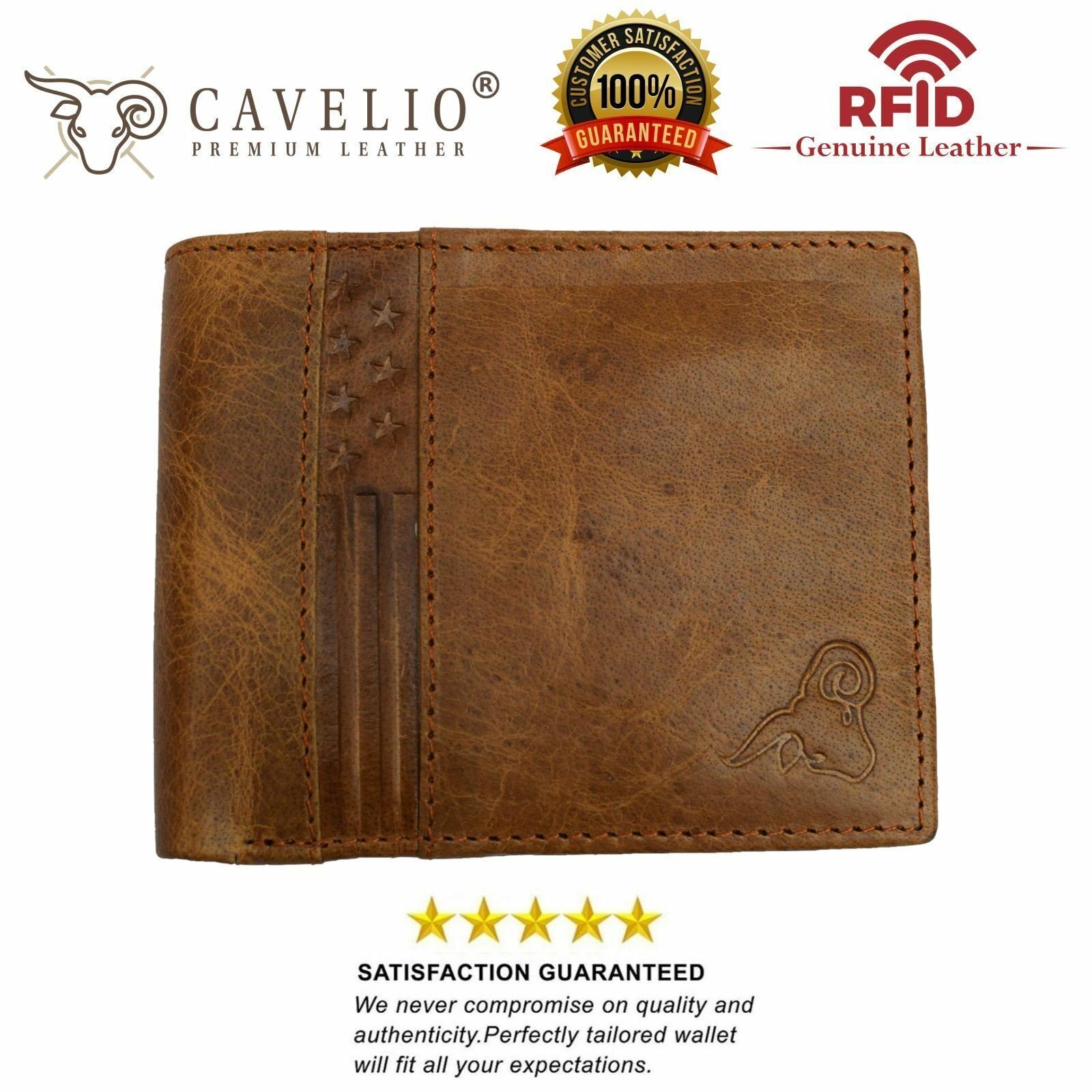 Wallet for Men’s – Genuine Leather Slim Bifold RFID Blocking Packed in Stylish G
