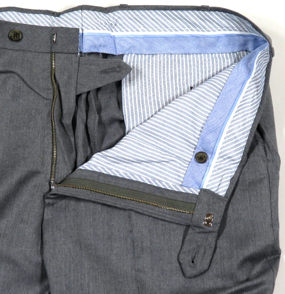 Morris & King NWT100% Combed Cotton Medium Gray Trousers Size 40
