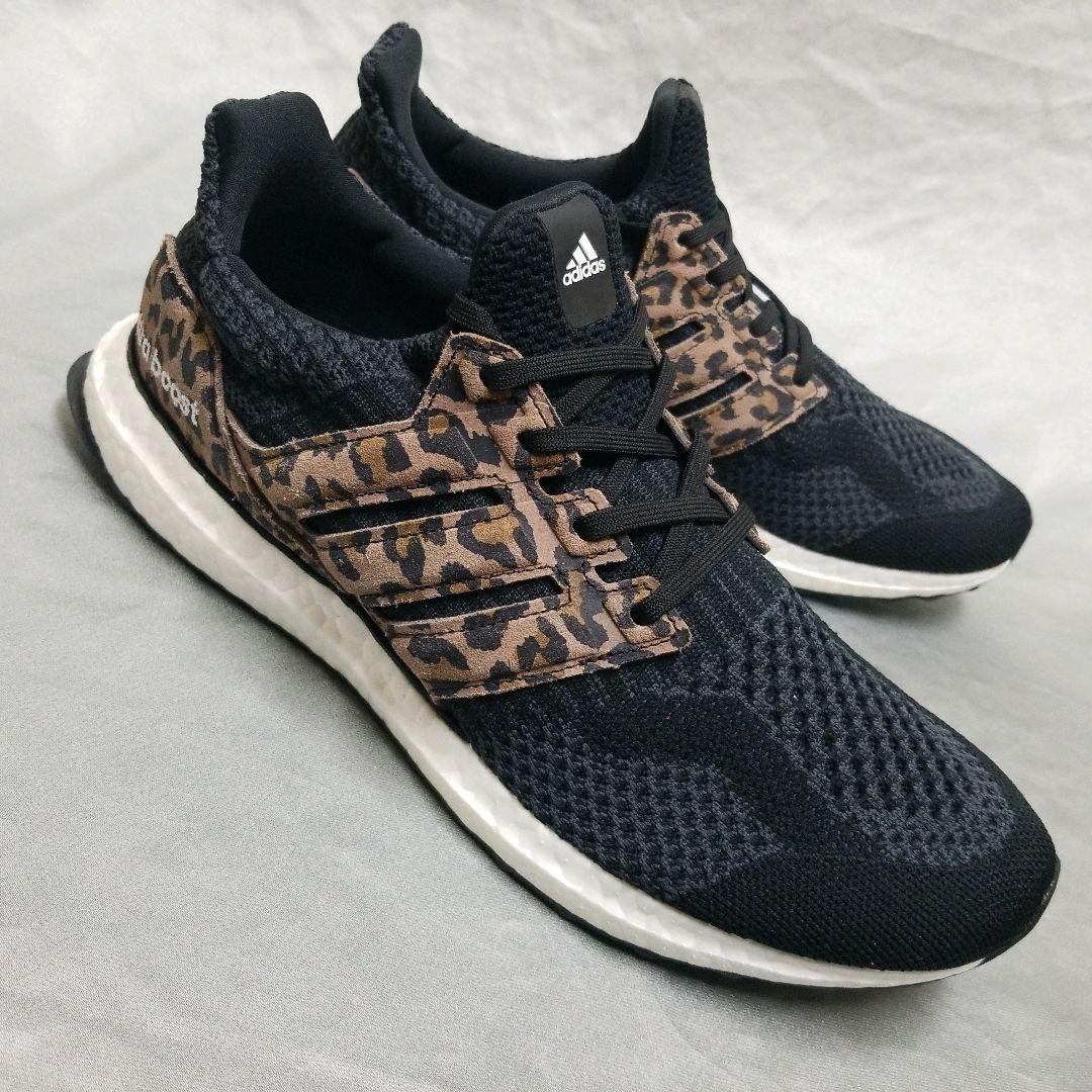 adidas Ultra Boost Leopard Running Shoes Black Brown Leopard