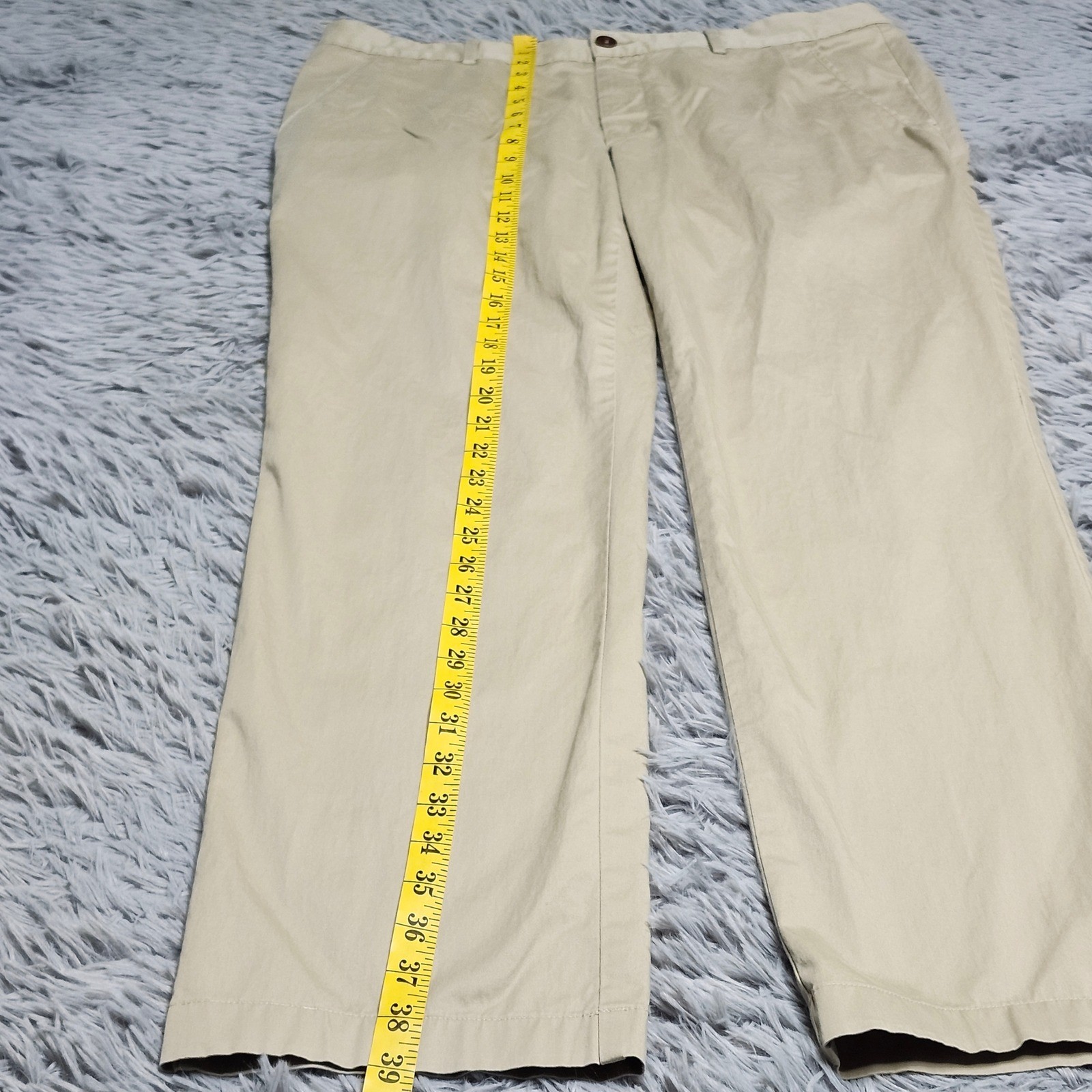 Alberto Chino Pants Mens 35×30 Hemmed Beige Cooler Ceramica Cotton Modern Fit