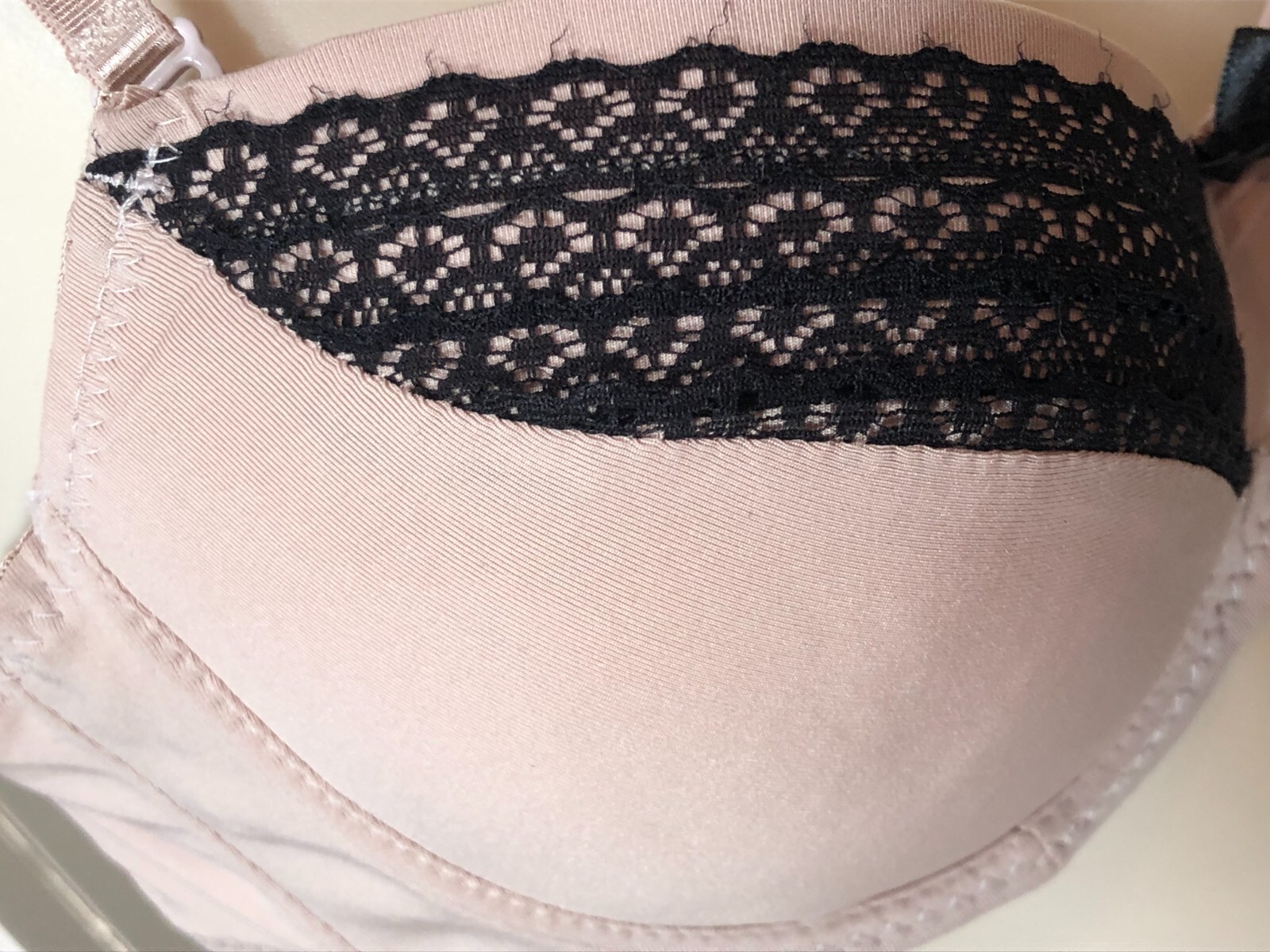 Honeydew Underwire Push Up Bra 36B Convertible Antoinette Ruffle Nude R499058