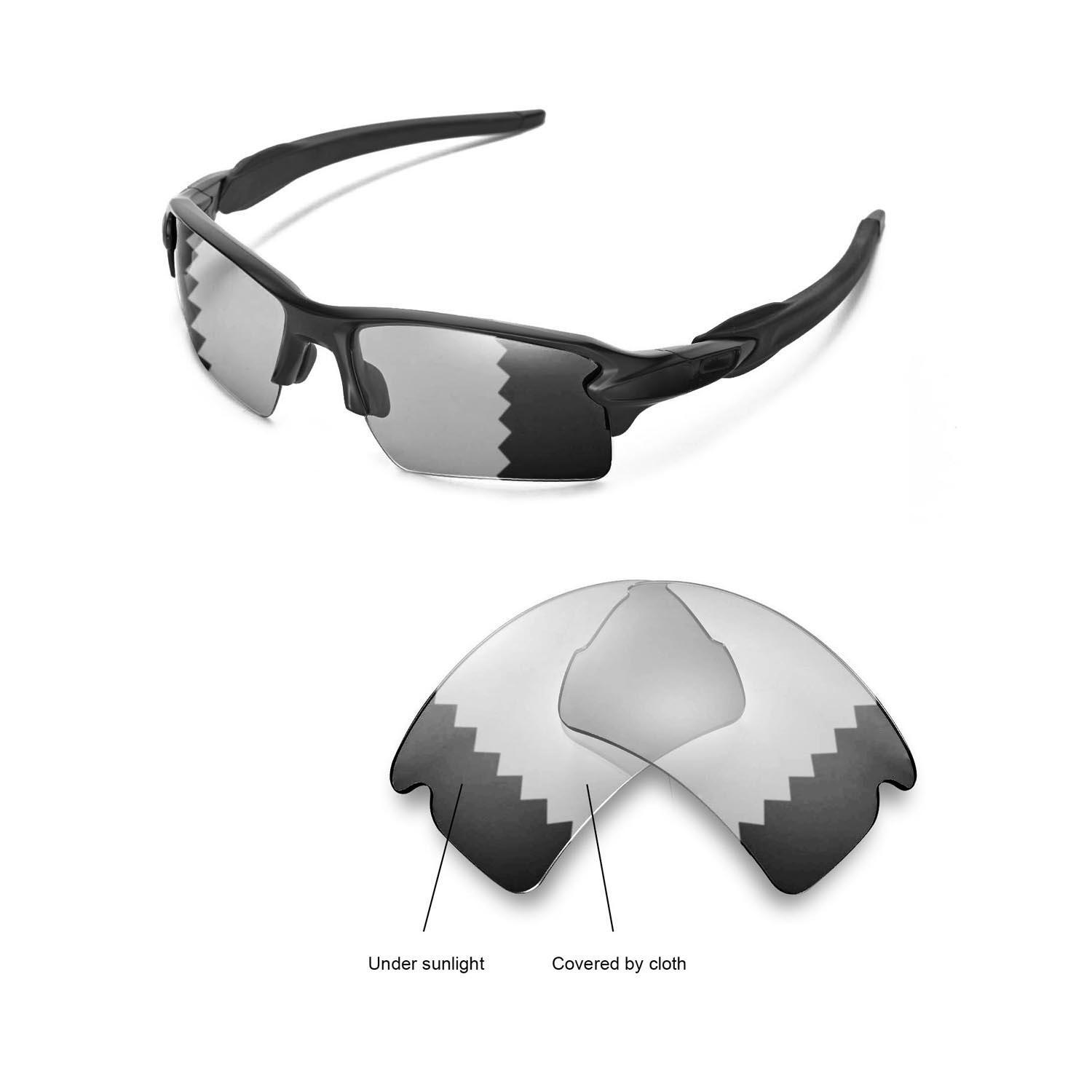 Walleva Transition/Photochromic Polarized Lenses For Oakley Flak 2.0 XL