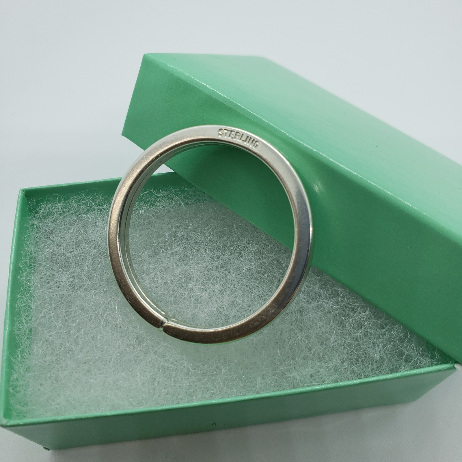 925 Sterling Silver Split Ring Keyring Key Chain High Quality 1 1/4inch 33mm