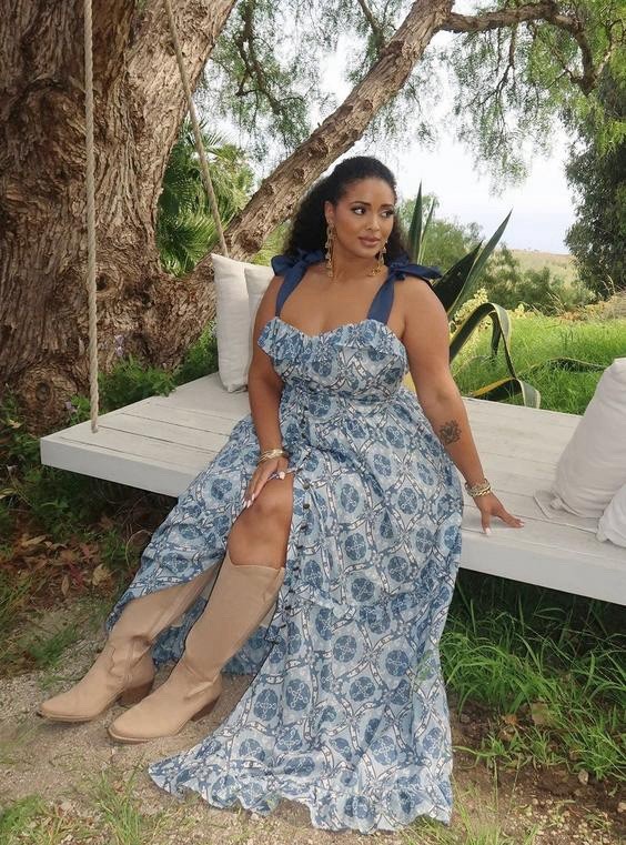 Torrid Festi Drop Waist Maxi Dress Dutch Medallion Ancient Scroll (Blue) 0X NWOT