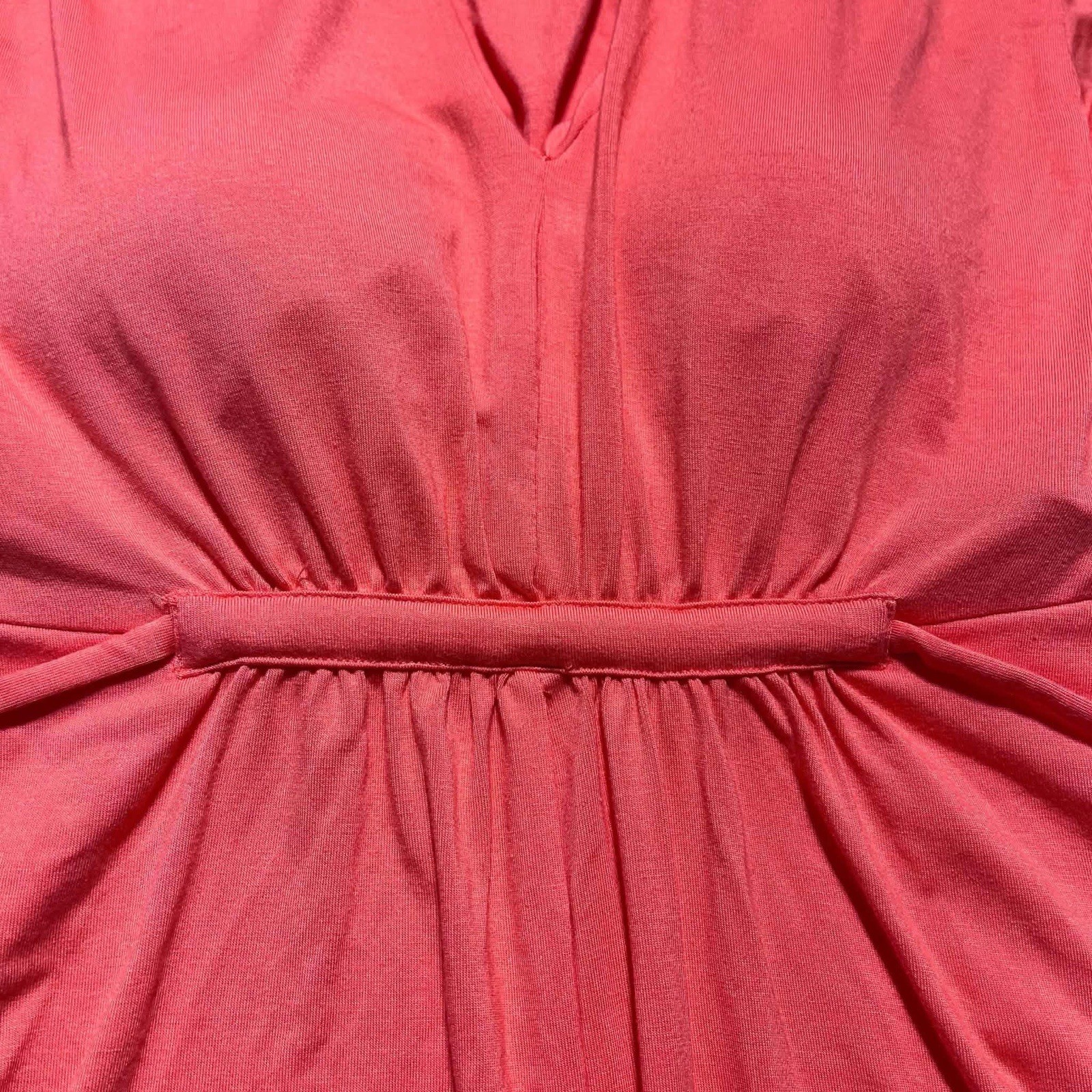 SOMA Womens Soft Jersey Caftan Padded Short Bra Dress Size XS Vivid Coral