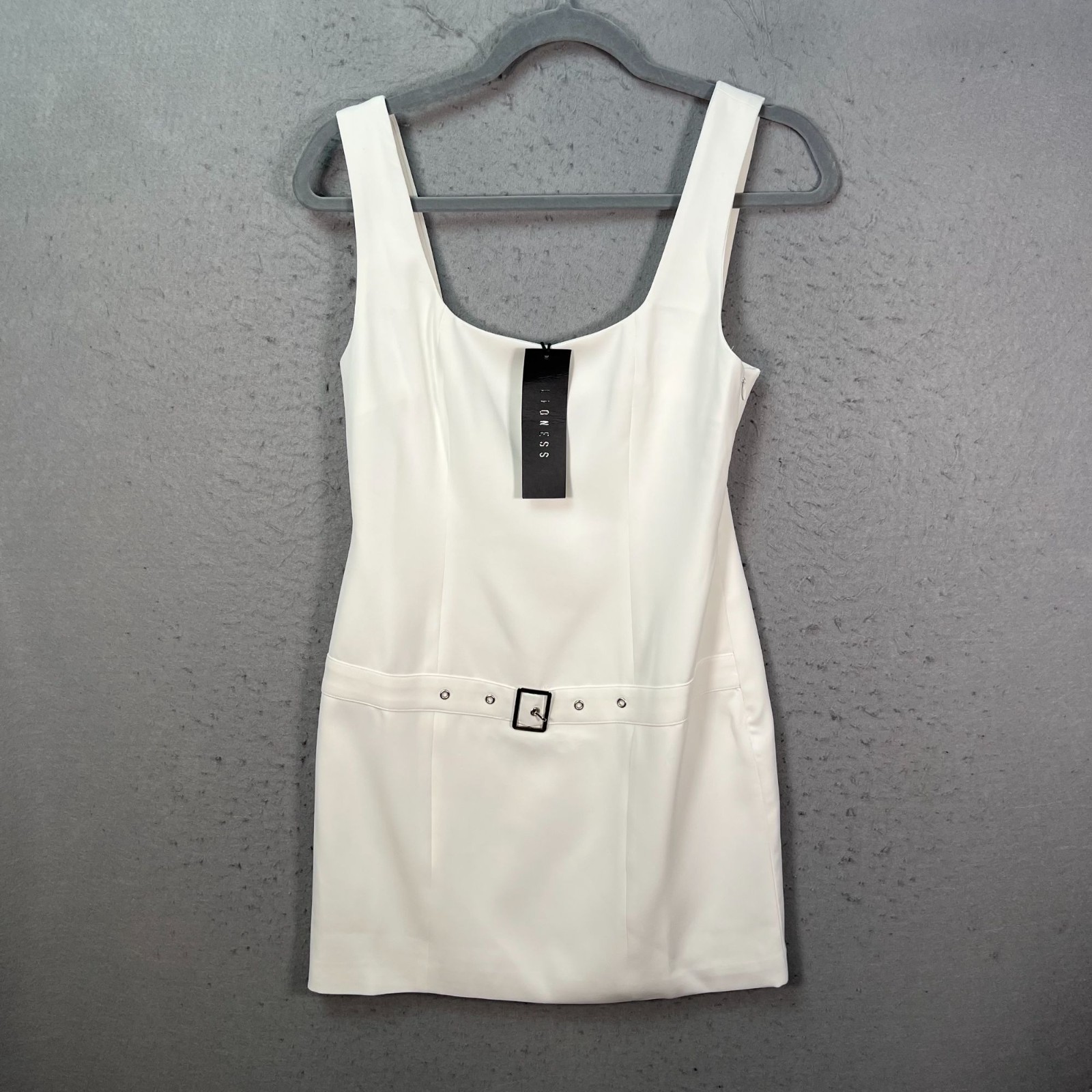 Lioness Womens Size Small White Mini Dress w/ Belt Detail NEW!