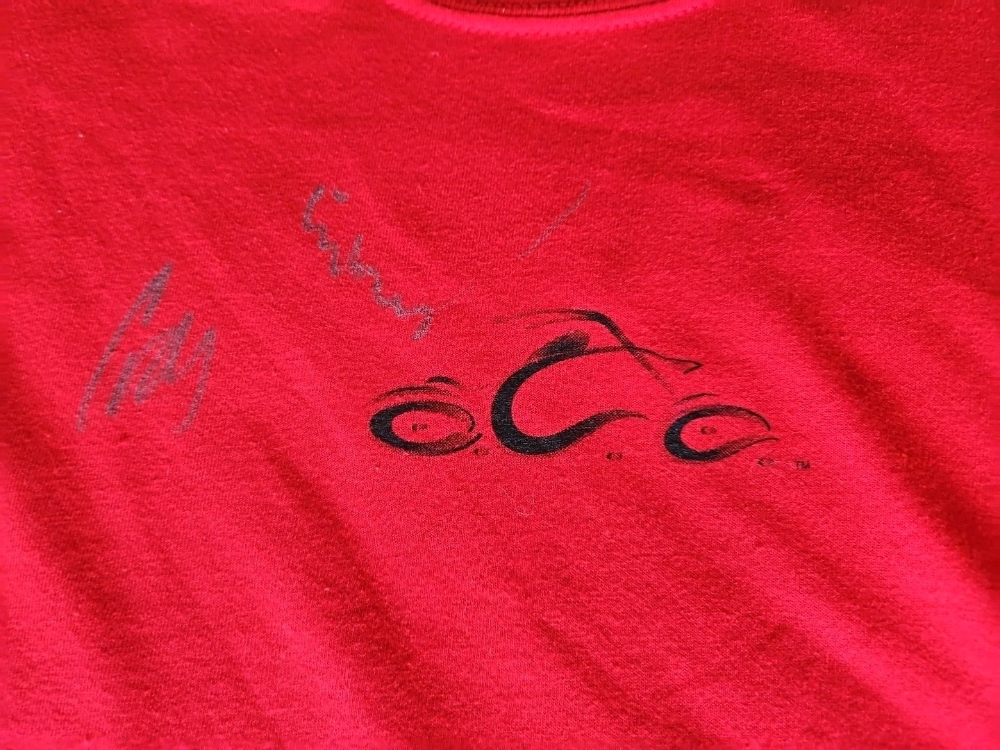 Vintage Y2K Red Shirt Mens XL Orange County Choppers Sword Motorcycle Biker Logo