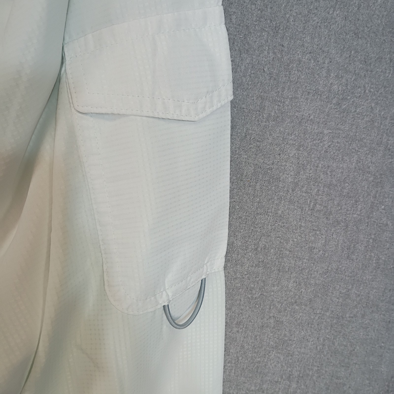 Habit L White Performance Fishing Shirt UPF 40+ Vented Solar Factor Utility Hike