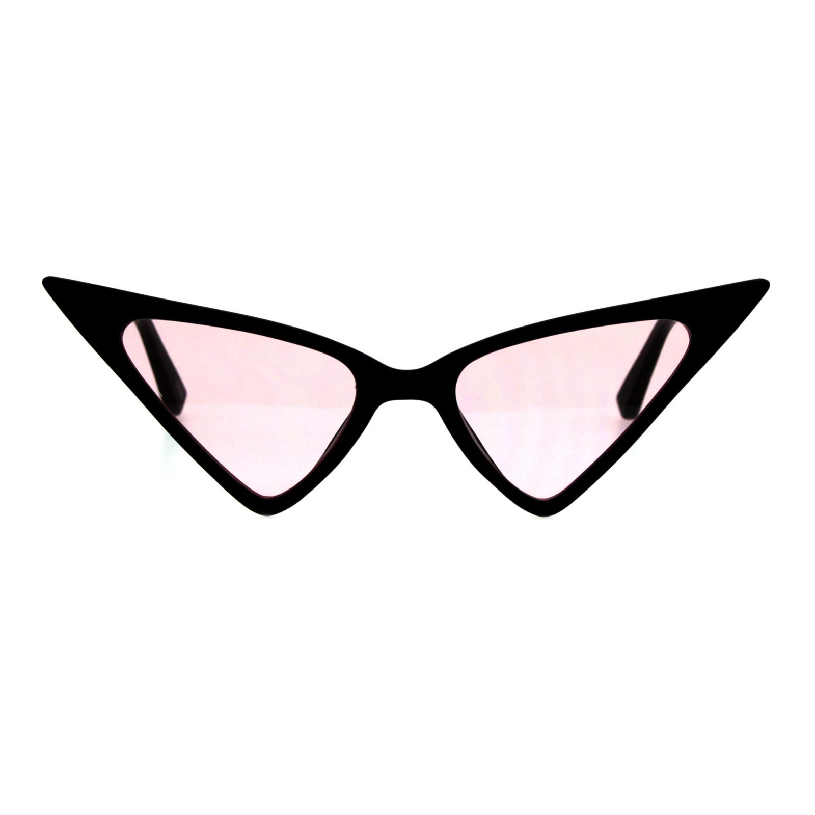 Pointy Triangle Cateye Sunglasses Womens High Fashion Color Lens UV 400