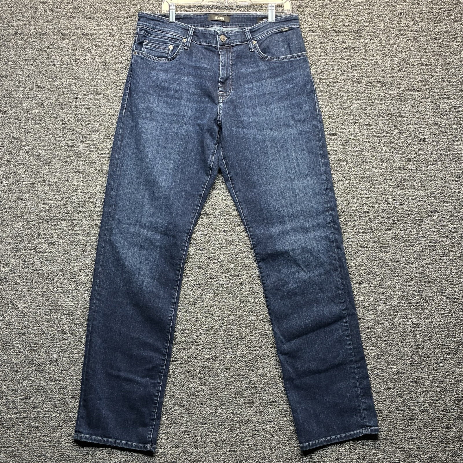 Mavi Matt Jeans Men 34×36 Dark Blue Relaxed Fit Straight Leg Stretch Denim Pants
