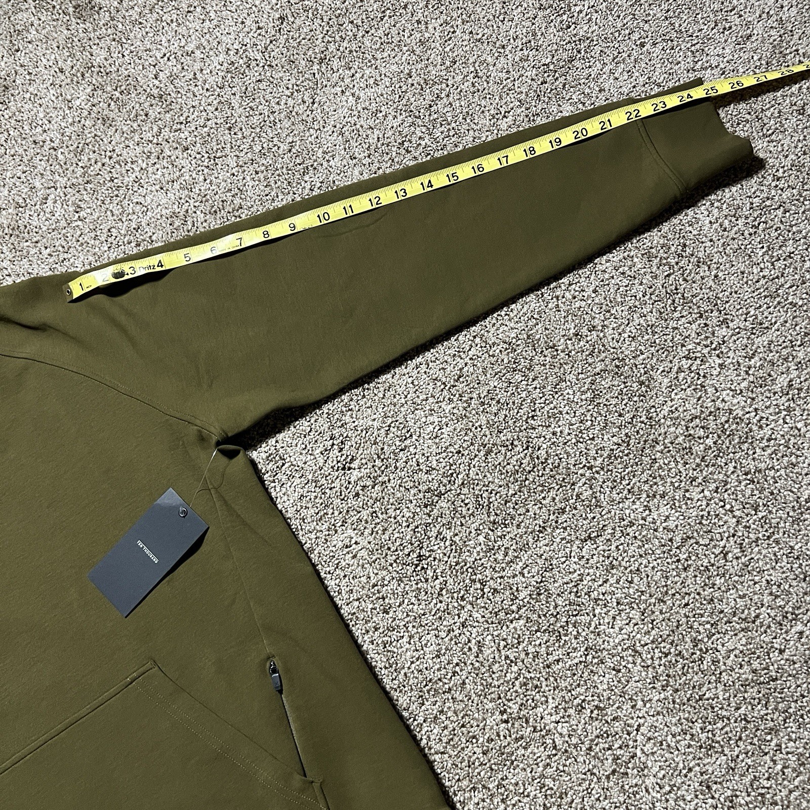 Huckberry Ten Thousand Hoodie Men’s M Dark Olive Midweight Tech 1/4 Zip Pullover