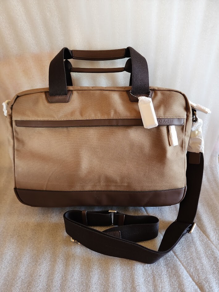 Coach Men’s Zip Top Business Briefcase Crossbody Bag