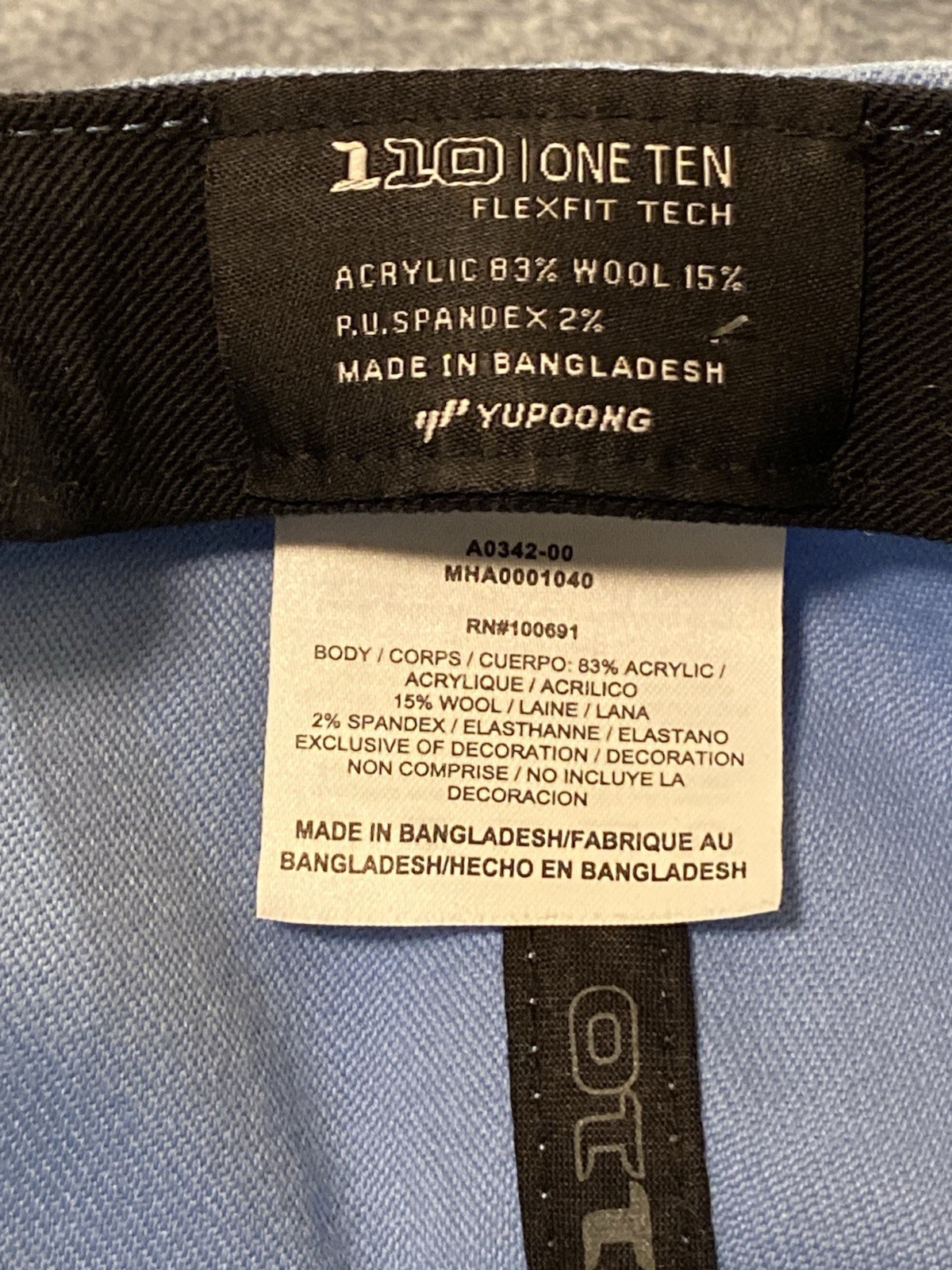 110 One Ten Flex Fit Cap Blue Tropical NWT