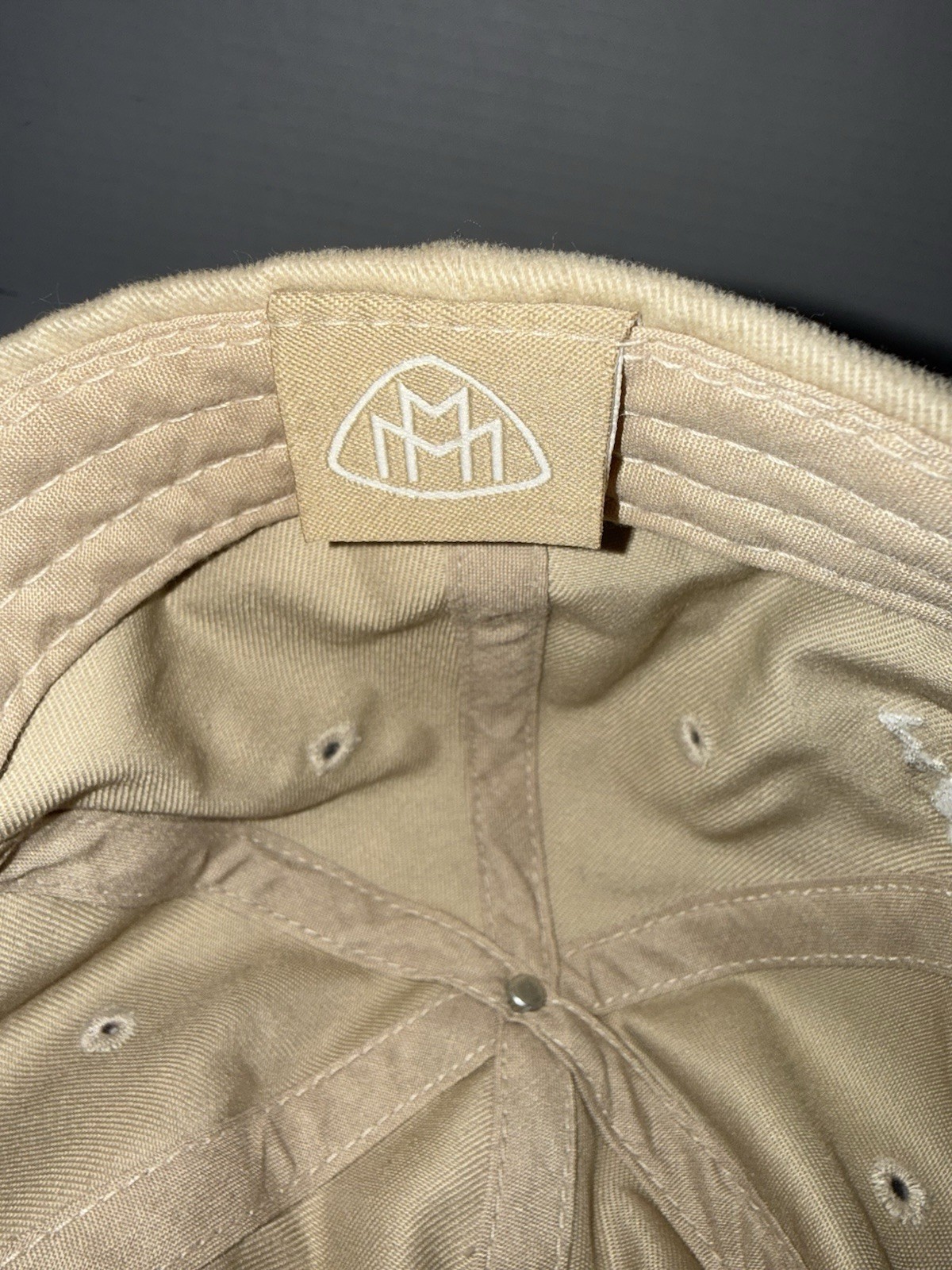 MAYBACH MERCEDES- BENZ Embroidered Logo Beige White Curved Dad Hat Adjustable OS