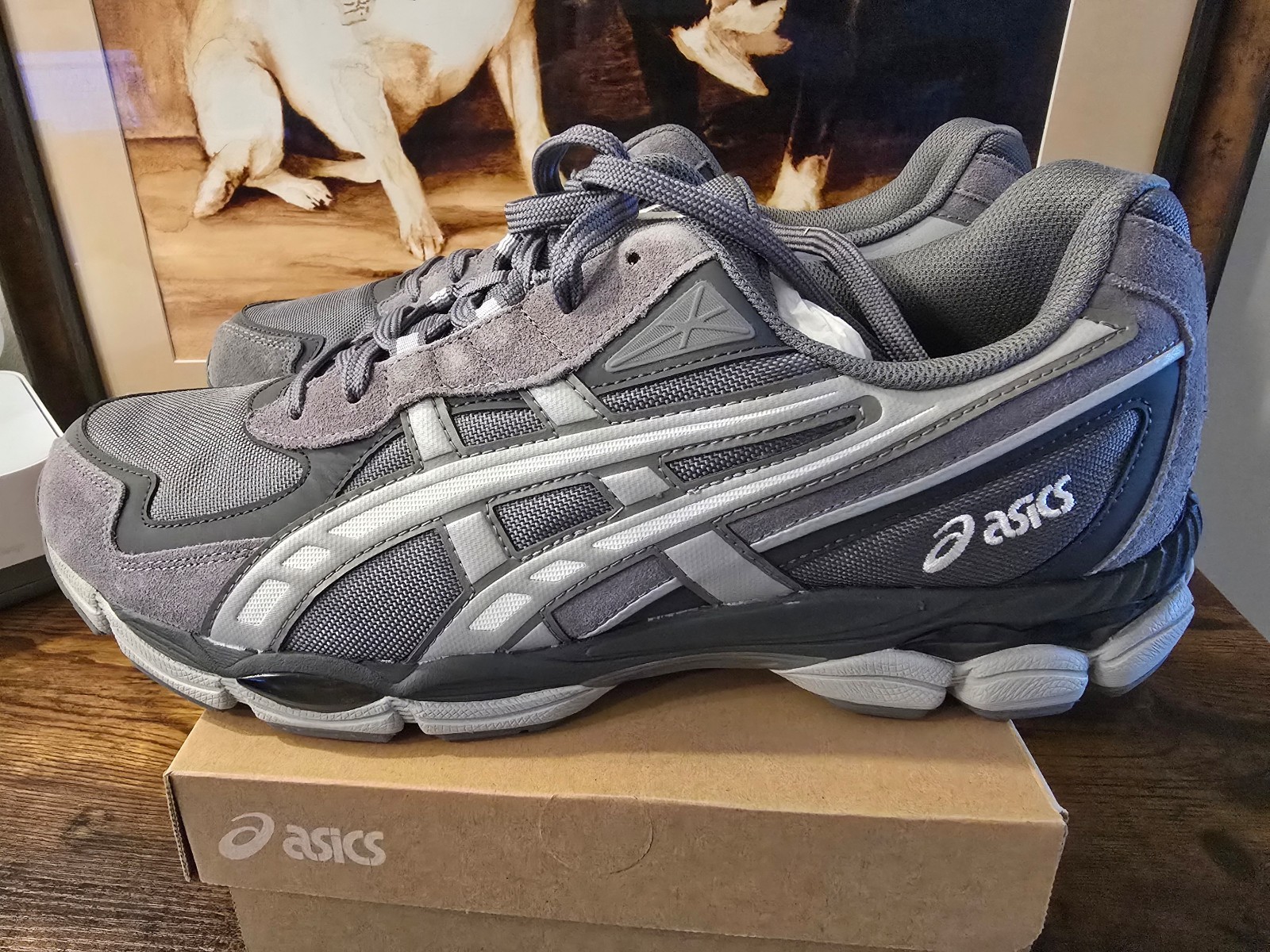 ASICS GEL-NYC 2055 1203A755 021 Carbon Cement Grey Sports Style Shoes Size 13 US