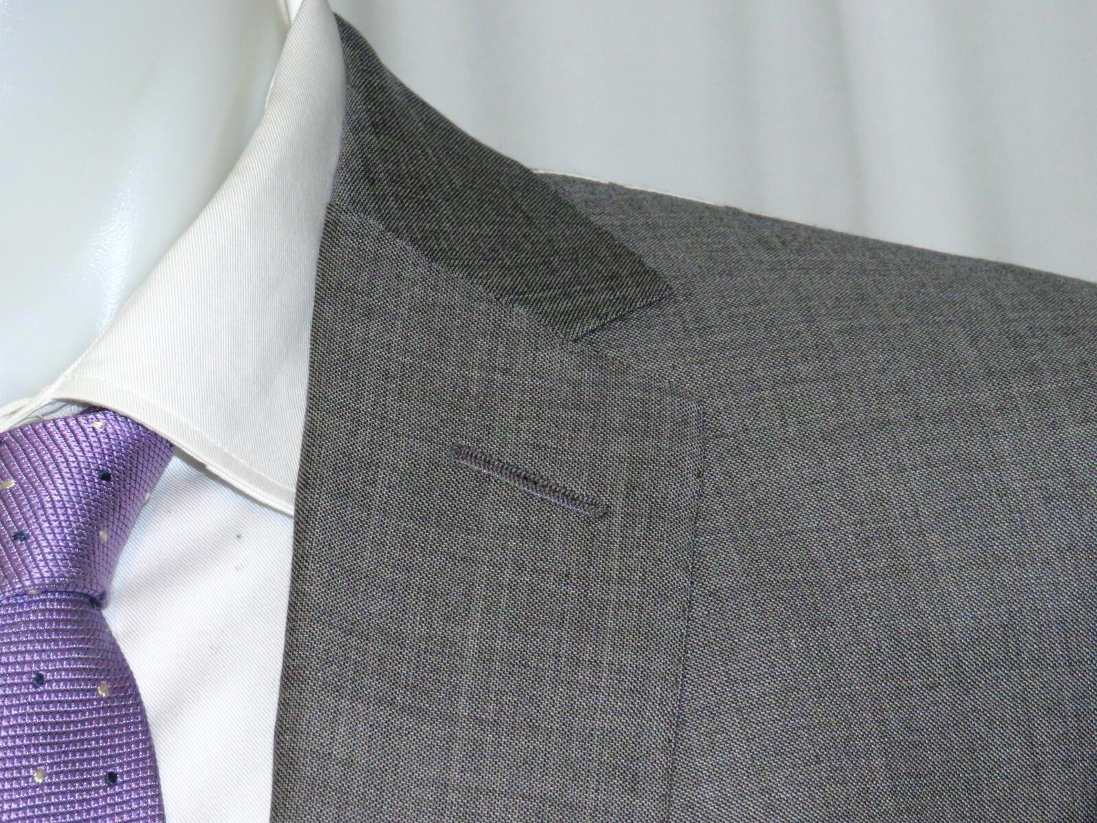 Dunhill x Zegna Mayfair Fit Solid Gray Current Two Button Suit 46L NWT