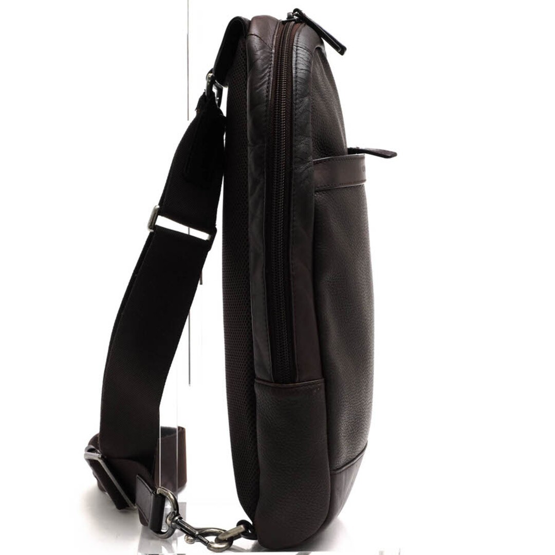 COACH Shoulder Bag for Men Leather Dark Brown F71344 Camden Leather Sling Pack