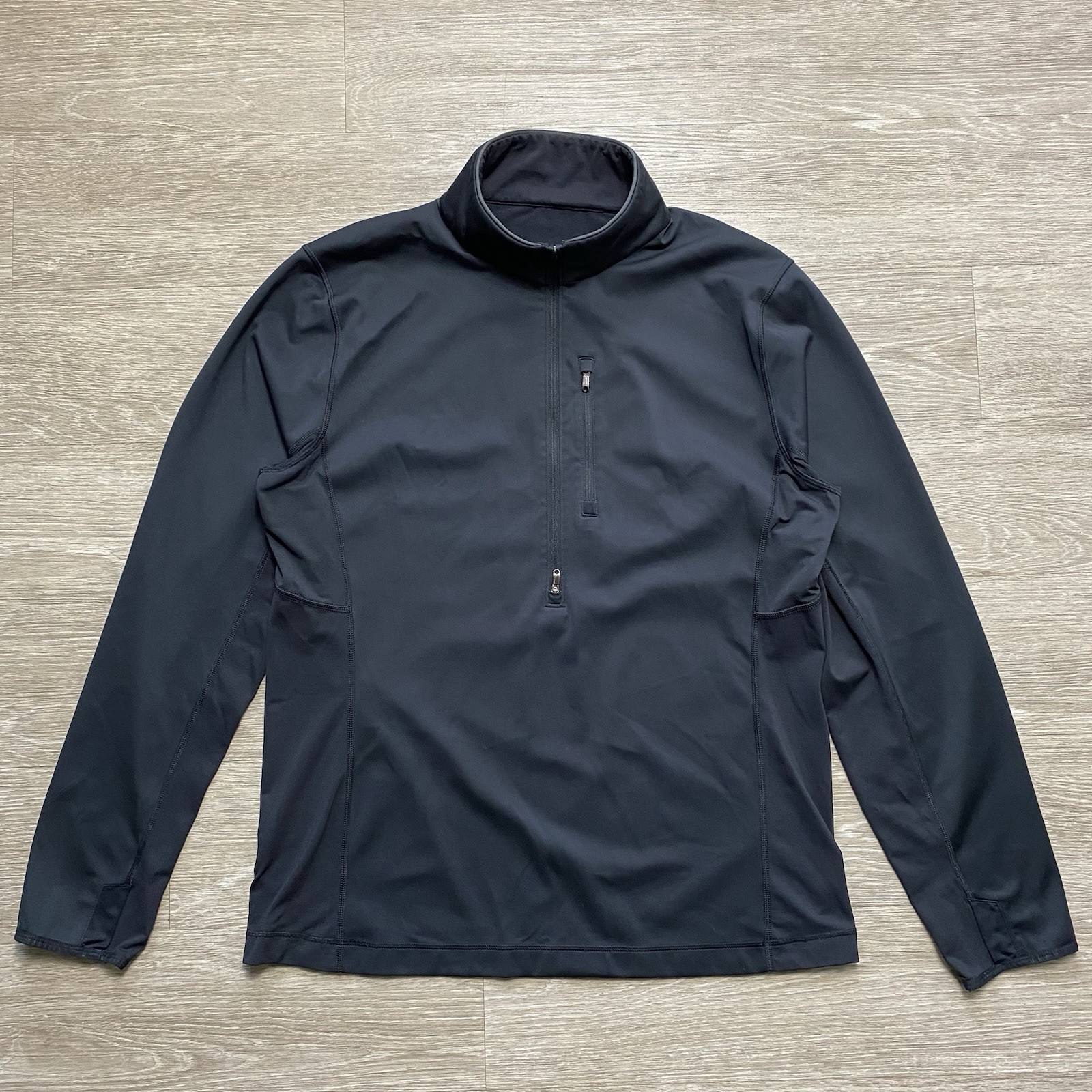 Lululemon Barricade 1/2 Zip Pullover Men’s XL Black Performance Lightweight Run