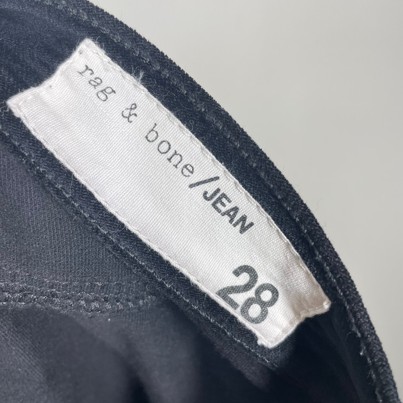 RAG & BONE 10 Inch Crop Flare Jeans in Black Velvet 28