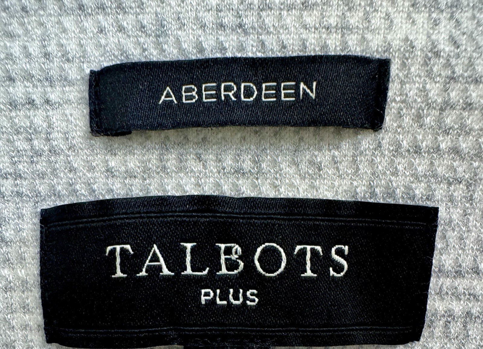 TALBOTS Aberdeen Knit Blazer Jacket Heather Gray Two Button Stretch Comfort (1X)