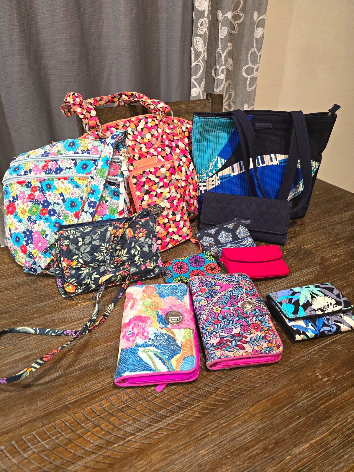 Vera Bradley Multicolor Floral Quilted Bag Lot Backpack Tote Wristlets Zip