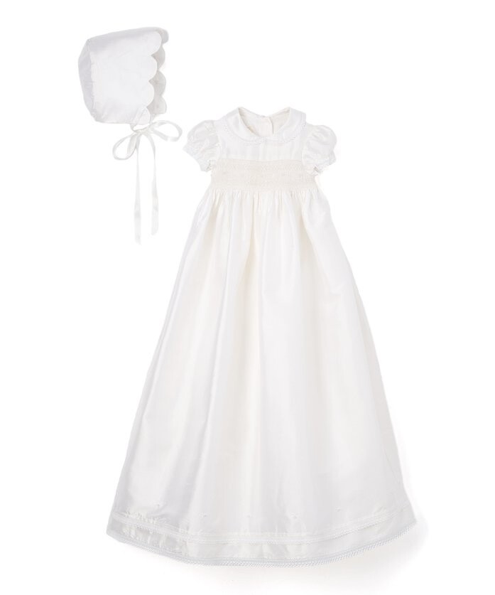 Laura Ashley Baby Girls 3-6 Months Cap Sleeve Christening Gown with Bonnet