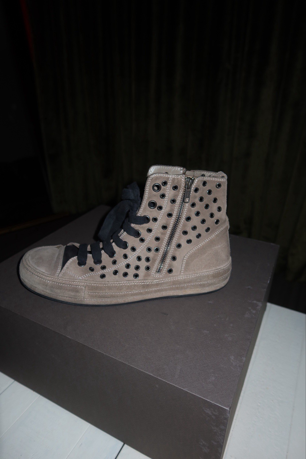 Ann Demeulemeester Scamosciato Mens Sneaker Size 43 Dark Khaki