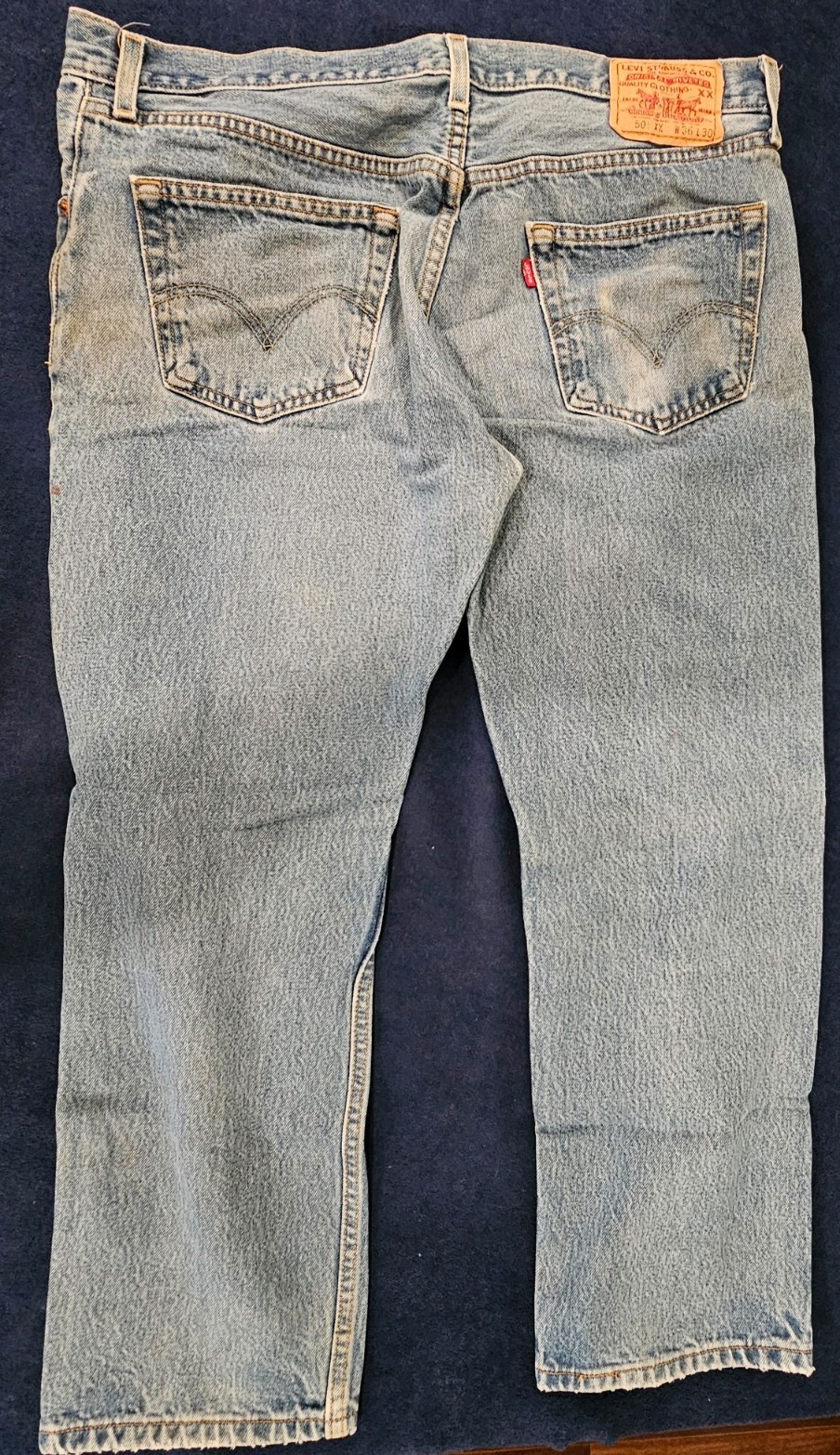Levi’s 501xx Button Fly Men’s Cotton Denim Jeans – Light Stonewash 36×30
