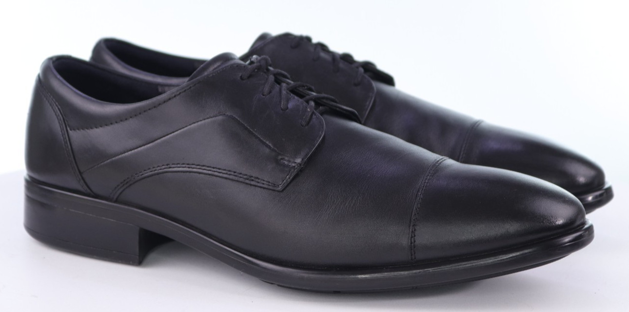ECCO Citytray $170 Men’s Cap Toe Oxfords Dress Shoes Sz EU 46 US 12-12.5 Leather