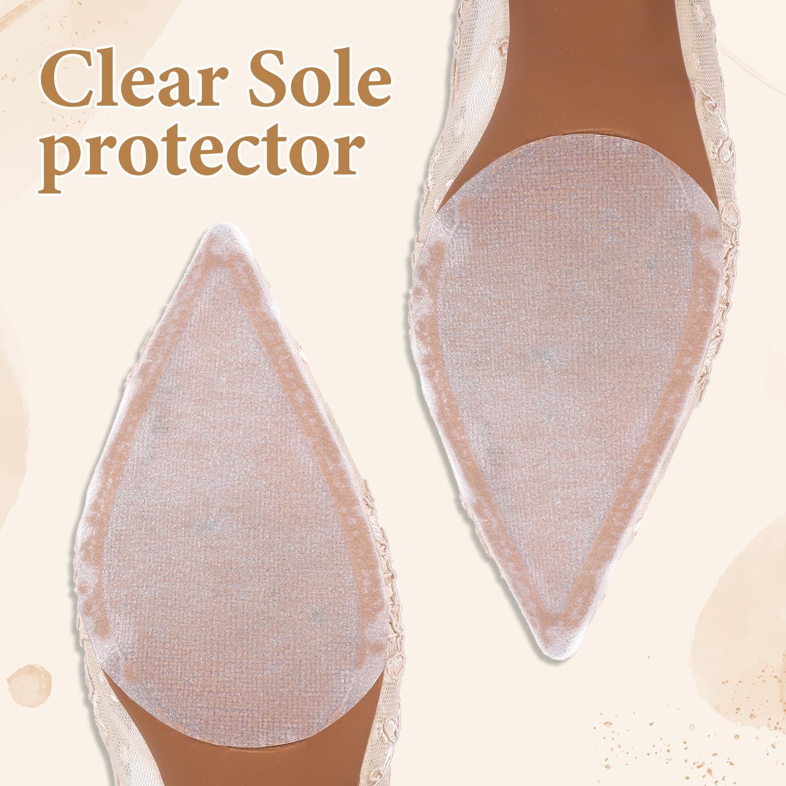 39 in Clear Sole Protector for High Heel Shoes Anti-Slip Shoe Sole Protectors…