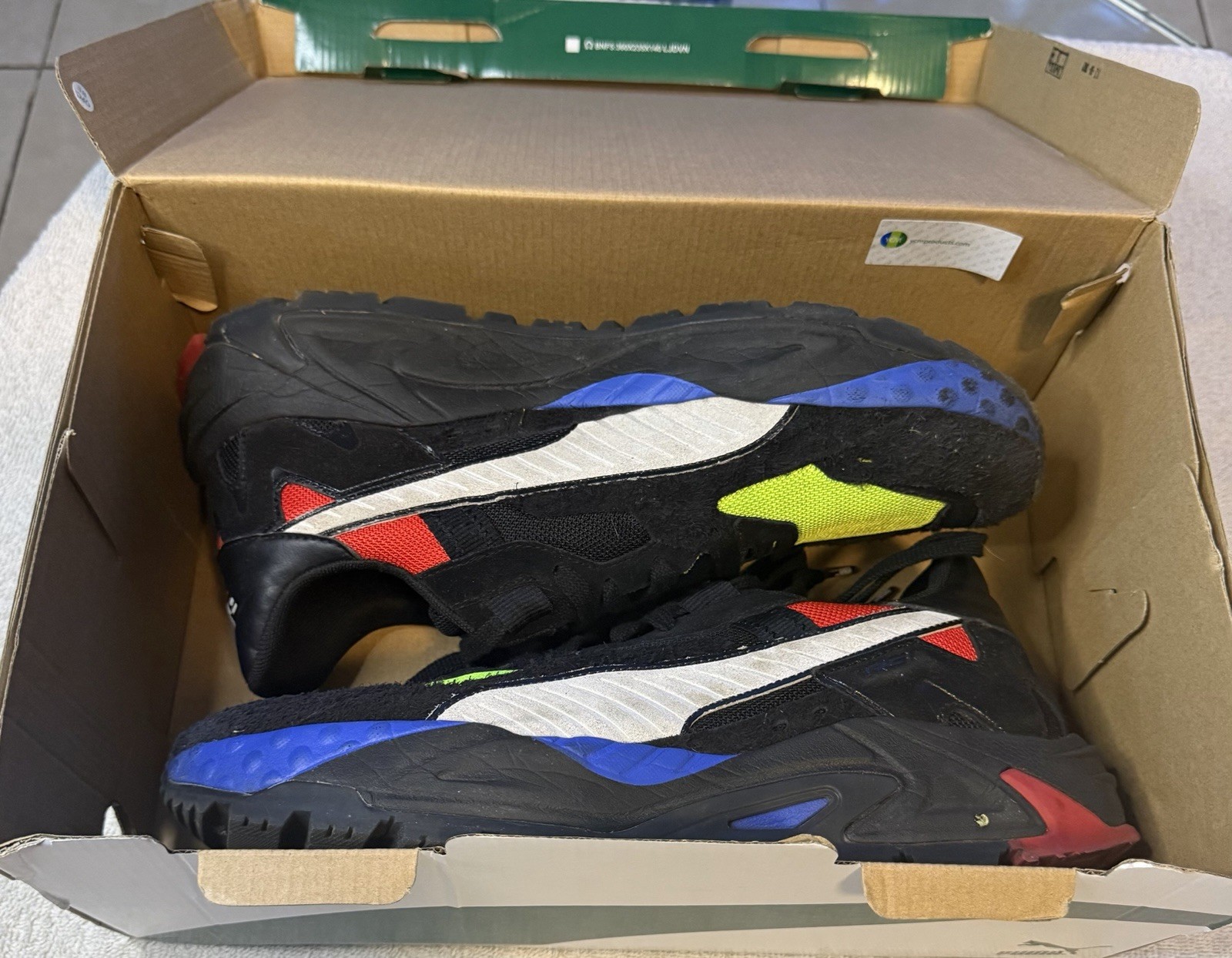 PUMA Need For Speed RS-Trck Graffiti Low Top Lace-Up Suede Sneaker 307691-01