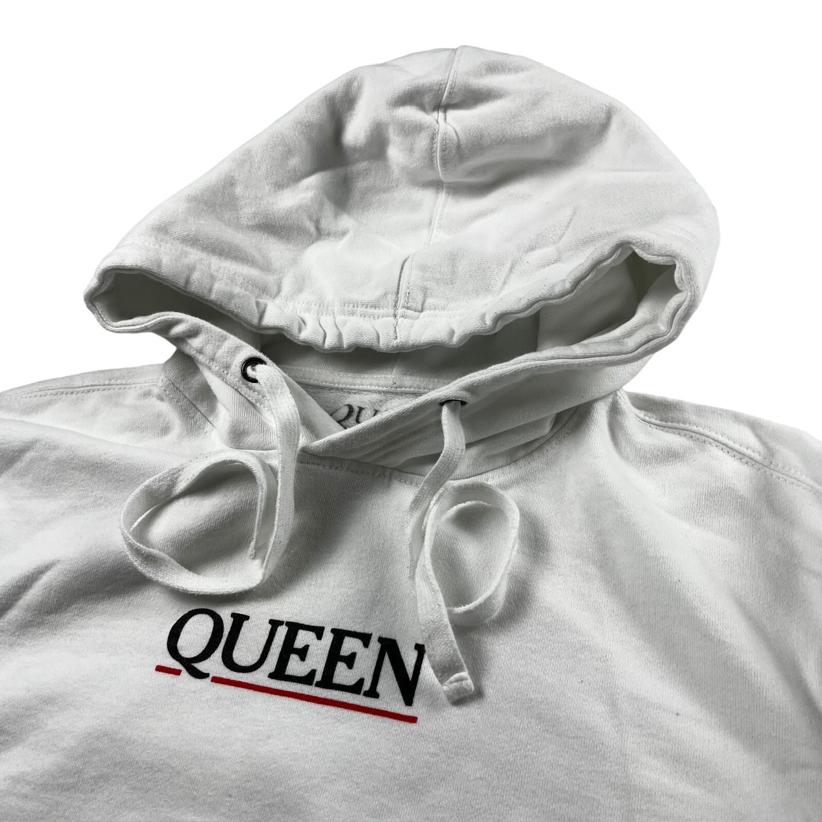 Queen Official Merch Unisex Hoodie Sweatshirt White • Medium