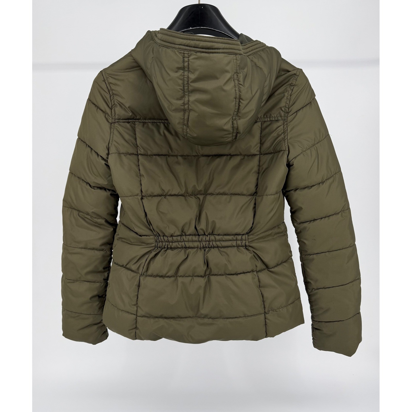 Aeropostale Olive Green Toggle Puffer Jacket Hooded Duffle Coat 8623AF13