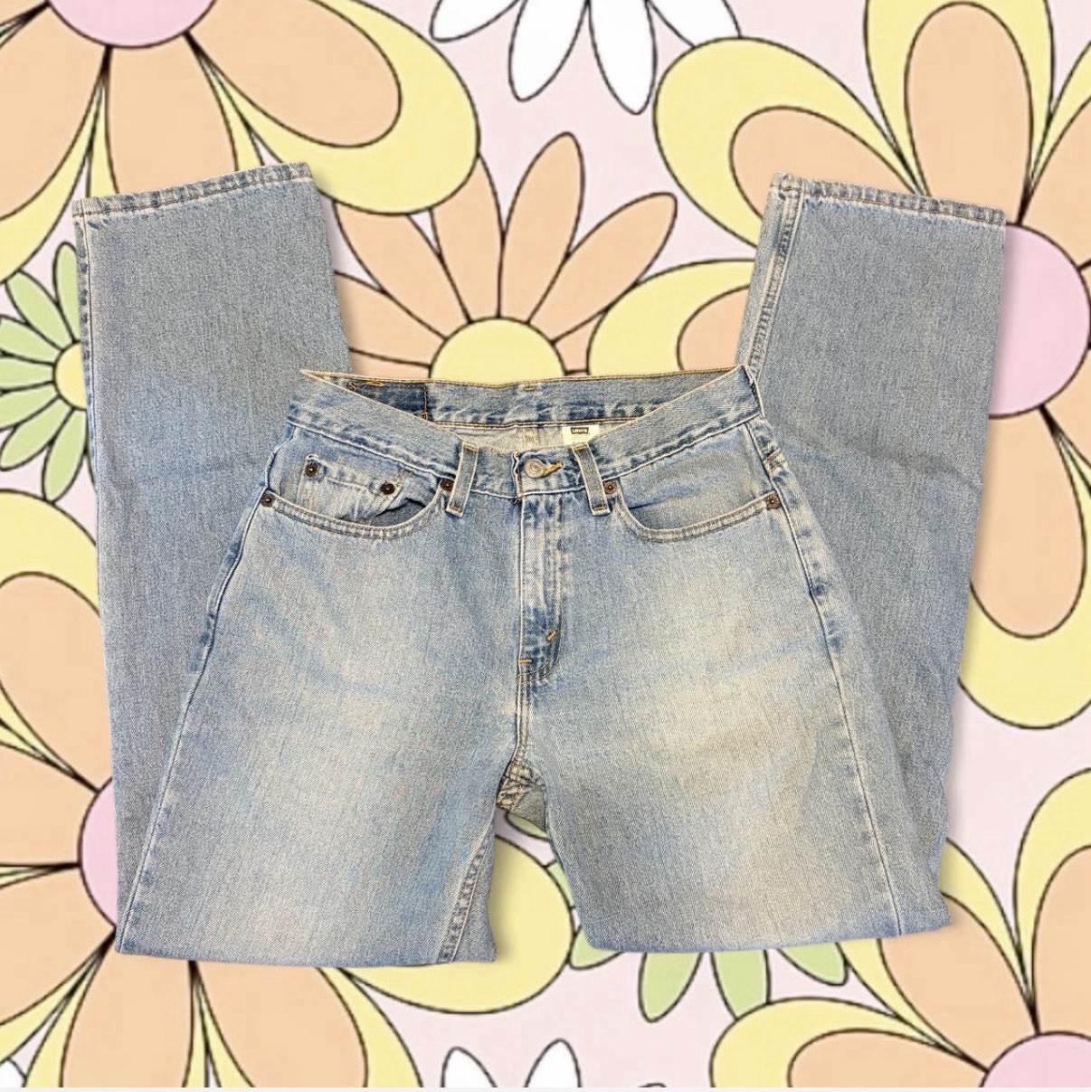 Vintage Y2K 2002 Levi’s 505 Straight Lower Rise Denim Jeans Size 8