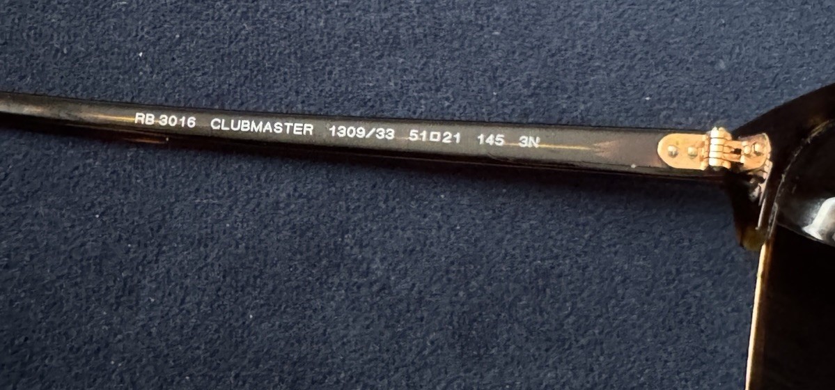 CLUBMASTER CLASSIC RB3016 1309/33 51-21 145 3N Made In Italy