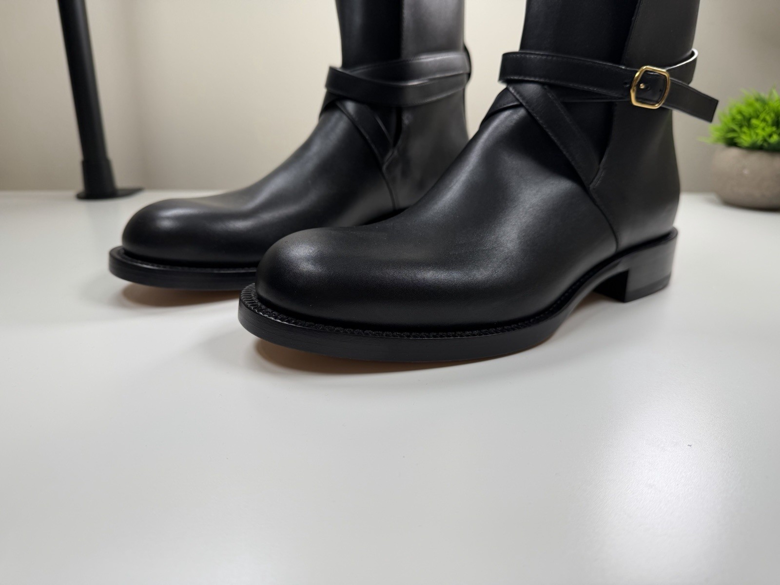 The Row Jodhpur Boots Black Leather Size EU 39 / US 9