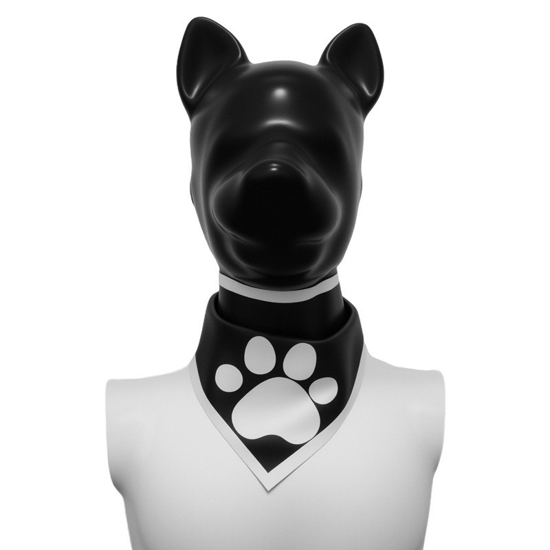 Latex triangular dog paw scarf (not including dog mask)
