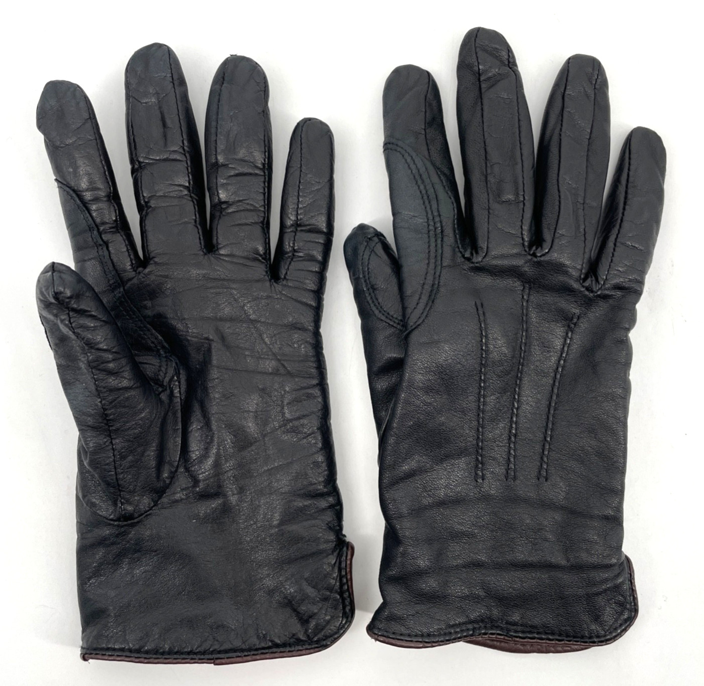Men’s Small Thinsulate Black genuine Leather Lined Glove calfskin Thermainsulate