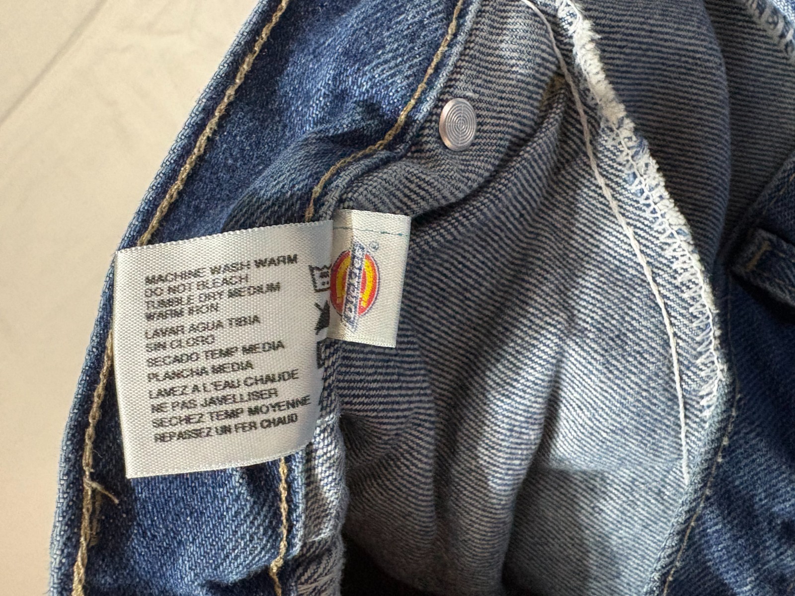 Dickies Carpenter Jeans Mens 36×30 Blue Denim Workwear Baggy Skater Pants