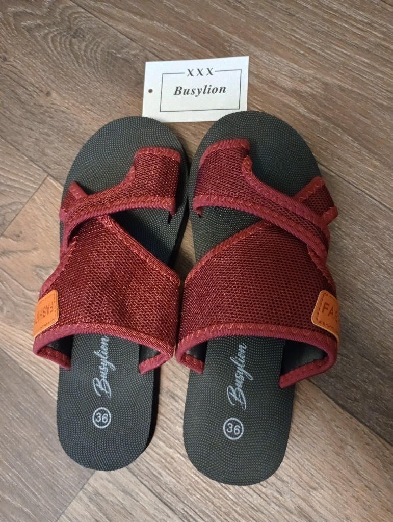 Busylion Women’s Mesh Cross-Strap Sandals, Size 36 (US 5.5-6) – Lightweight Brea