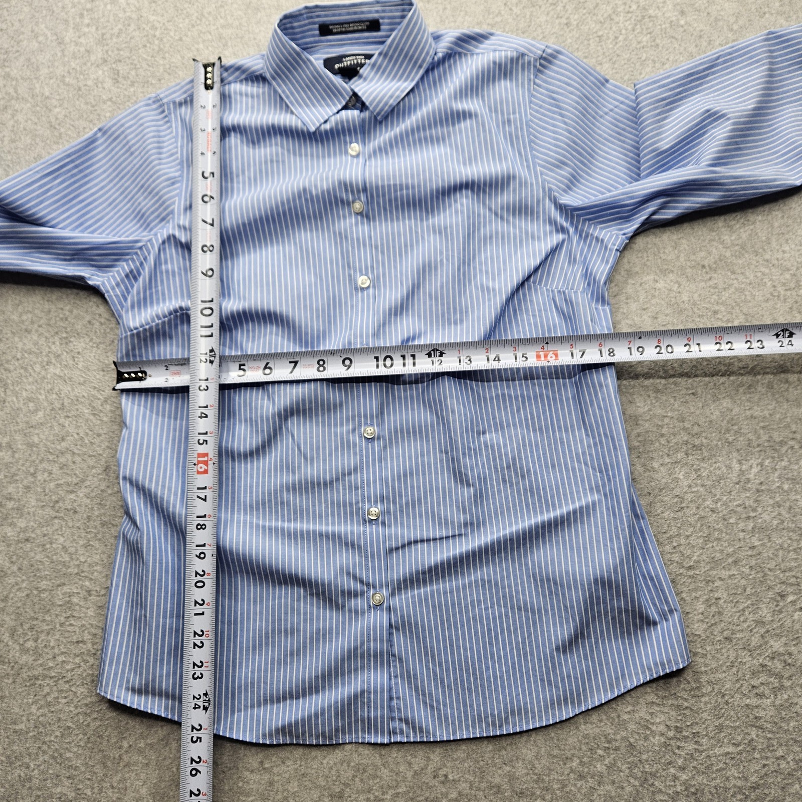 Land’s End Women’s Medium Sky Blue Button-Down 3/4 Long Sleeves