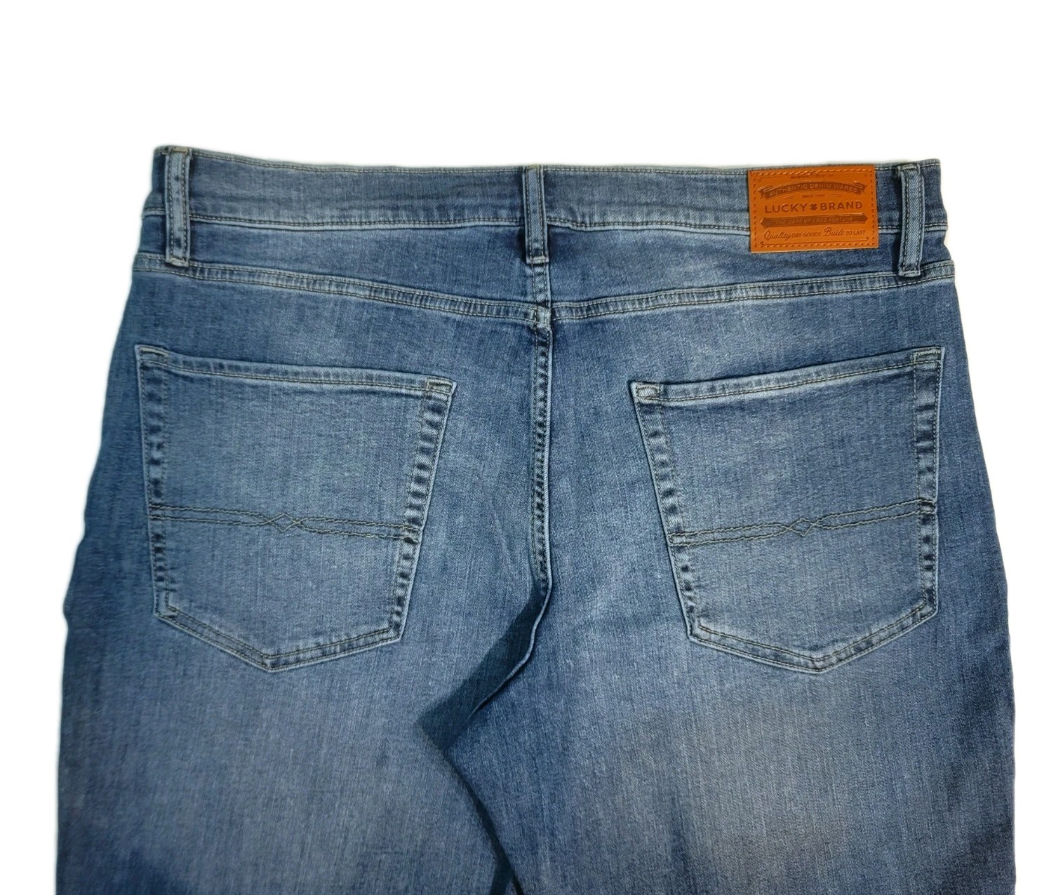 Lucky Brand Mens 223 Straight Stretch 34×29 Classic 5-Pocket Denim Jeans Lt Blue