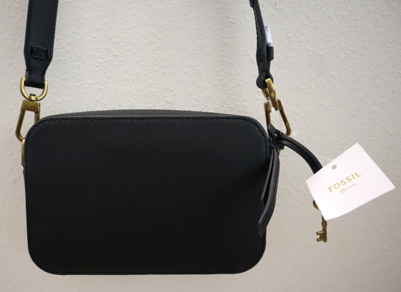 Fossil SHB3125001 Women’s Black Pebble Bryce Leather Small Crossbody Bag $180