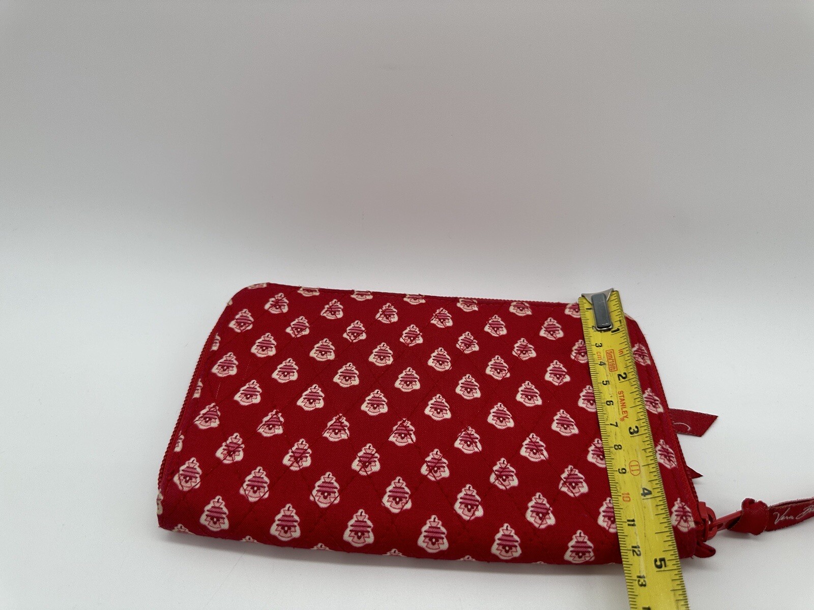 Vera Bradley Front Zip Wristlet Clutch Handbag Red